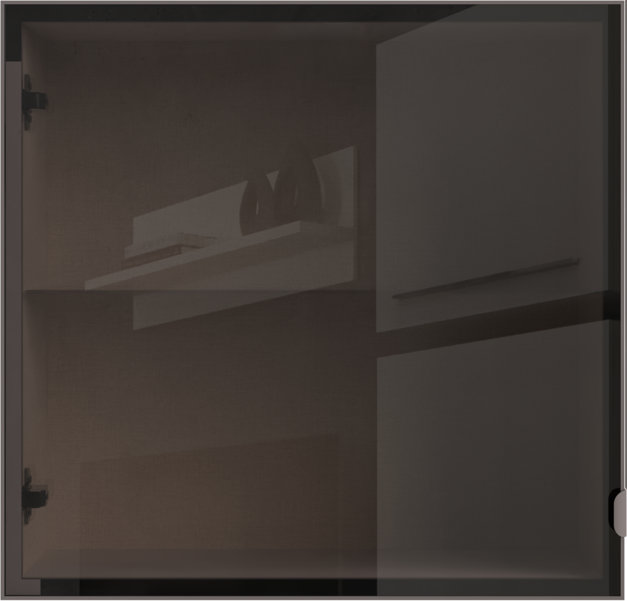 GOODproduct Hängevitrine »Opera, Wandschrank, Schwebendes Design für modernen Wohnraum« UV lackiert, Soft Close Funktion, Wandmontiert