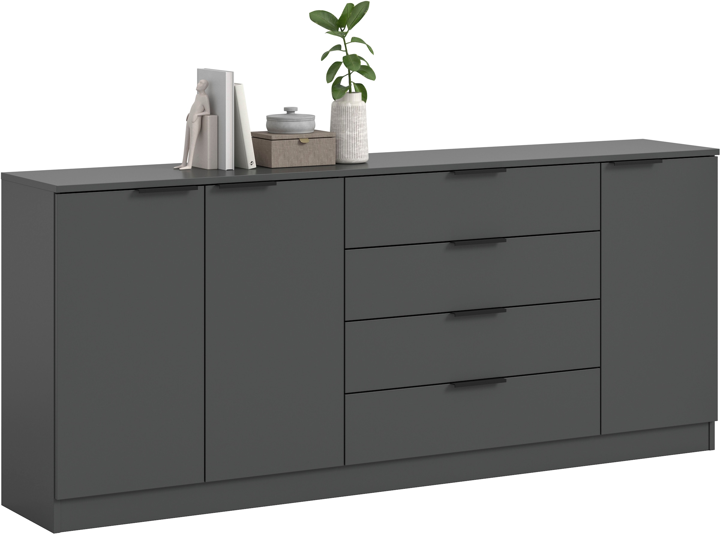 Image of Home affaire Sideboard "SKARDE, Breite 185 cm, 4 Schubkästen, 3 Türen, viel Stauraum" in verschiedenen Farben und Breiten erhältlich, individuell einsetzbar, Kommode, Anrichte, Schubkastenkommode, Schuhschrank, Schrank