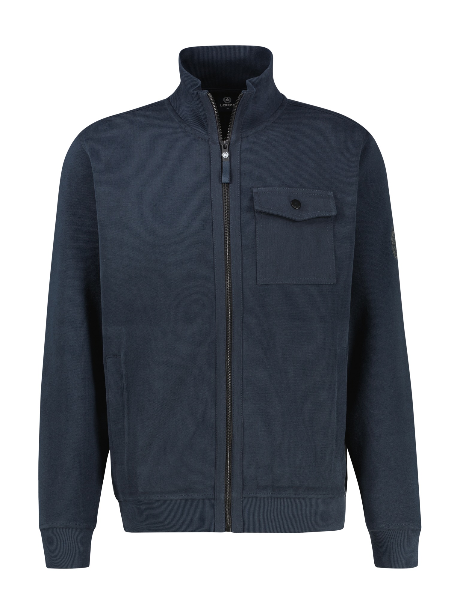 LERROS Veste sweat mit Stehkragen und Reissverschluss