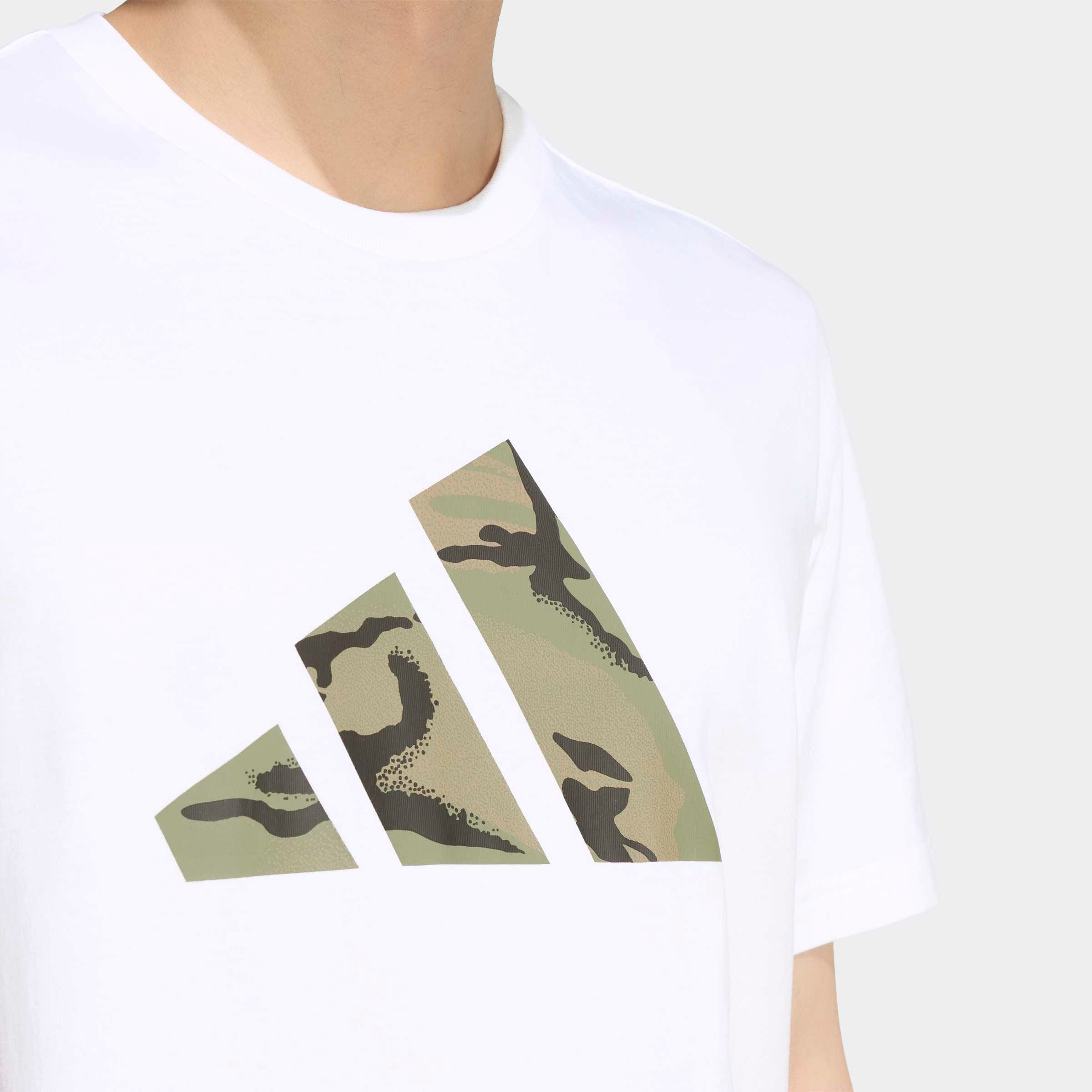 adidas Sportswear T-Shirt »M CAMO LOGO T« mit Rundhalsausschnitt, ohne Verschluss, aus Baumwolle, normale Länge