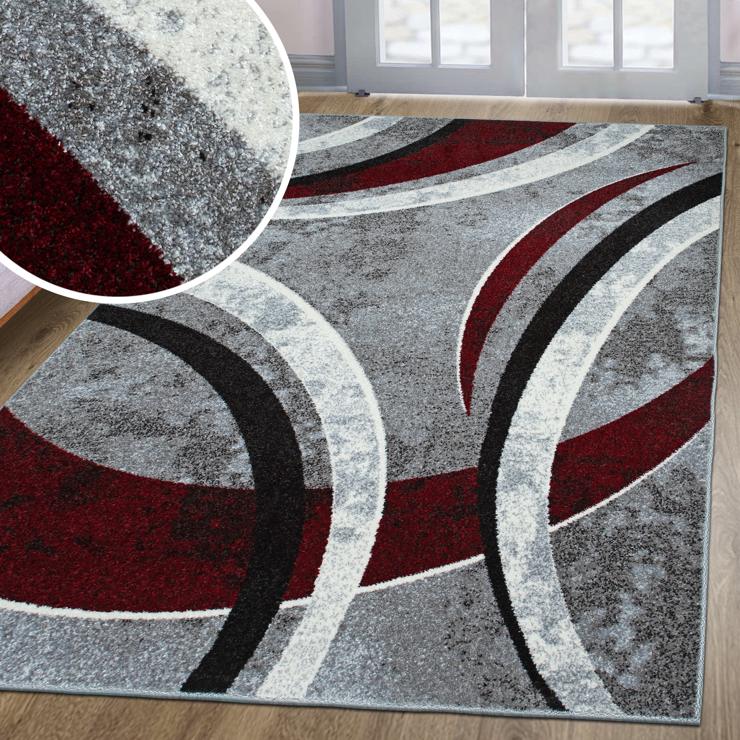 GOODproduct Teppich »Flow, geometrisches Design« rechteckig 9 mm Höhe grafisch, abstrakt, elegant, Wohnzimmer, Schlafzimmer