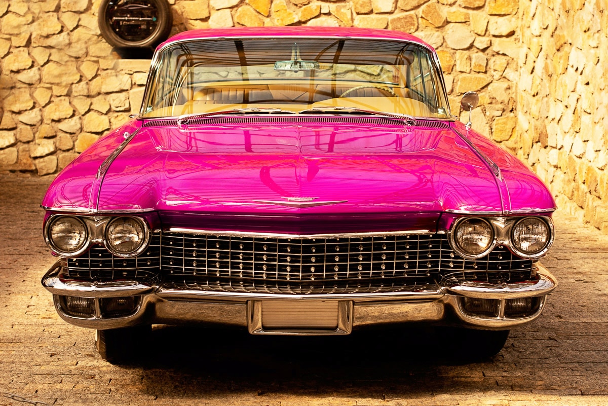 Image of Papermoon Fototapete "Rosa oldtimer"