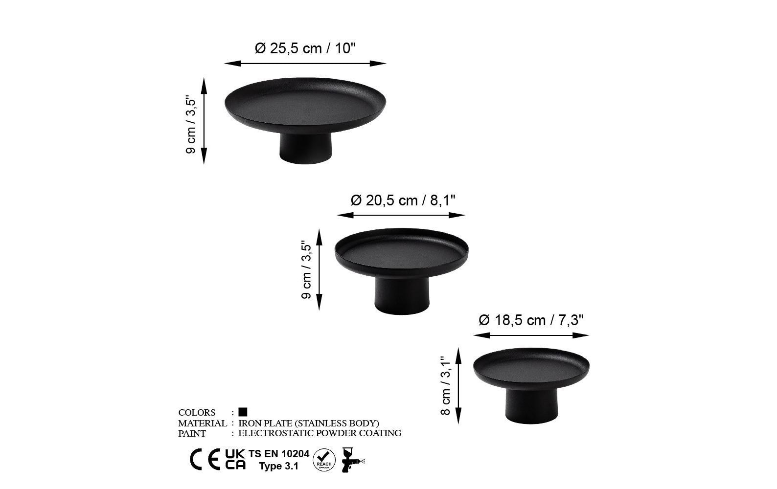 Dekoschale »Wallxpert 25.5/20.5/18.5 cm, 1 Stück«