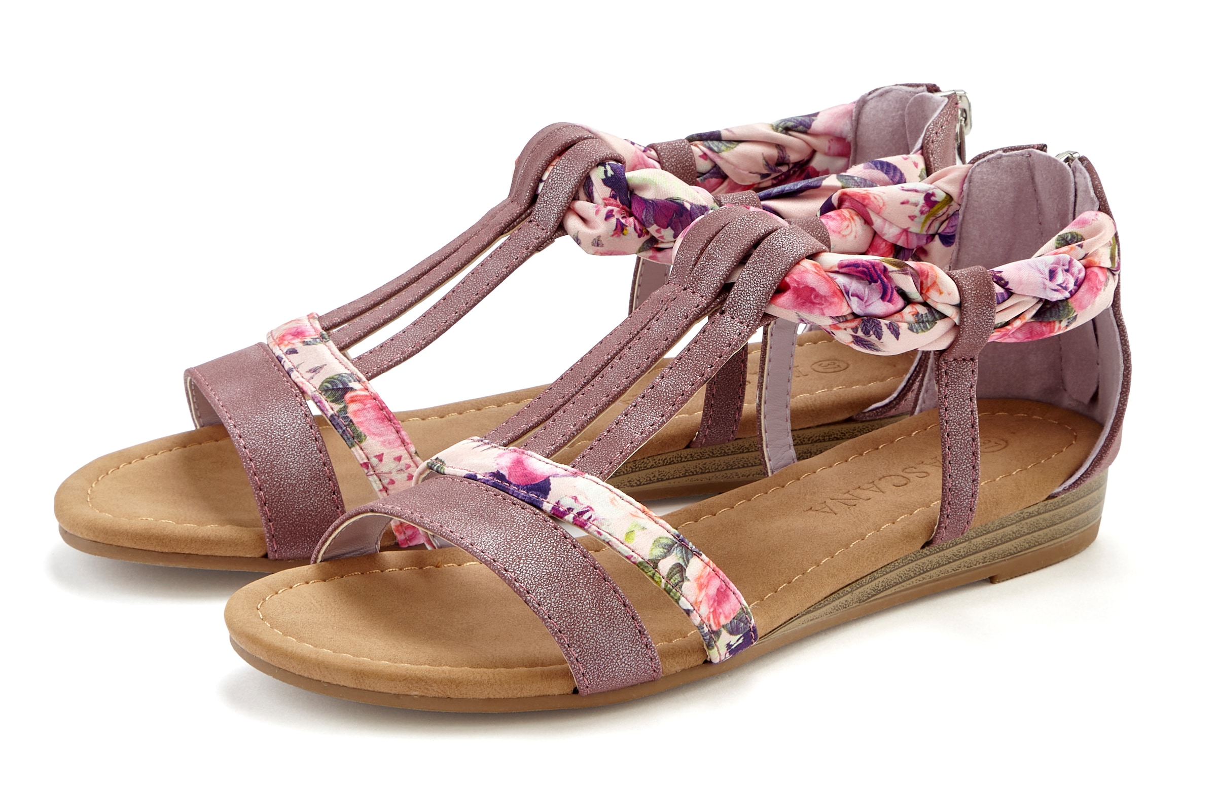 Image of LASCANA Sandale "Sommerschuh, Sandalette, offener Schuh," mit aufwendiger Verzierung VEGAN