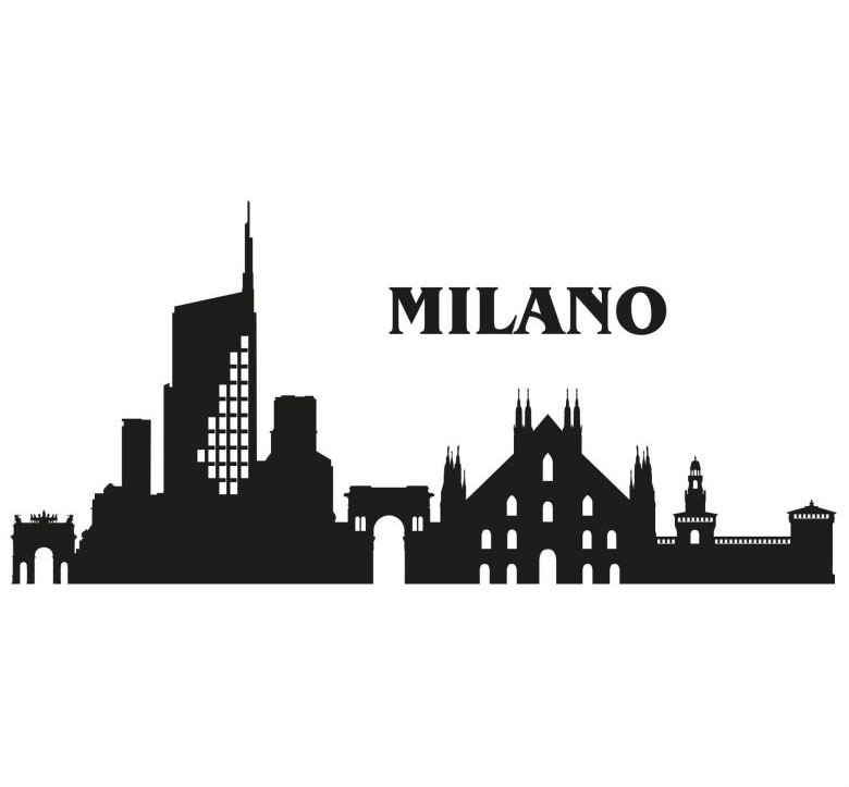 Image of Wall-Art Wandtattoo »XXL Stadt Skyline Milano 120cm«, (1 St.) bei Ackermann Versand Schweiz