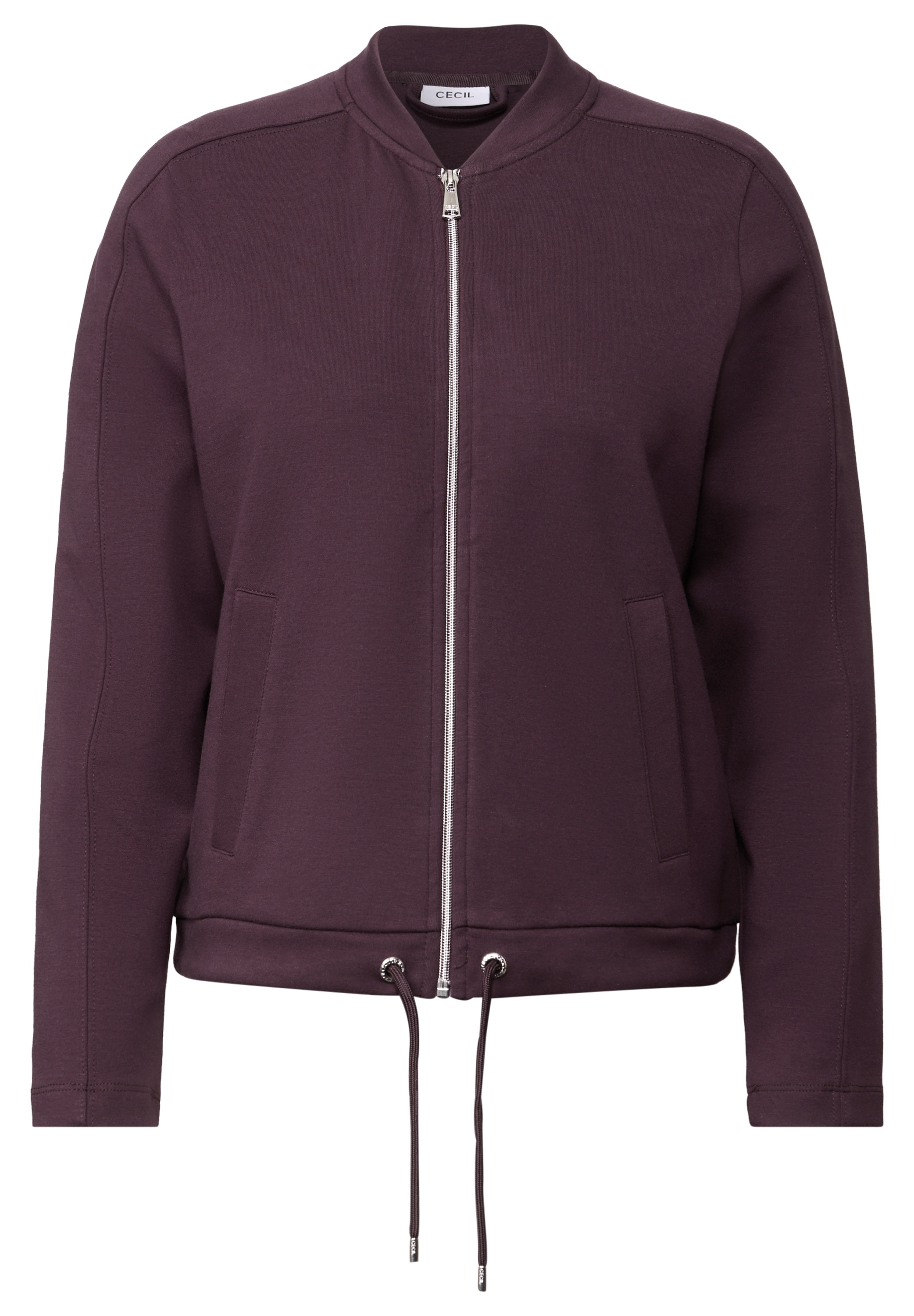 Cecil Sweatjacke, Sweat Blouson mit Tunnelzug und Stehkragen
