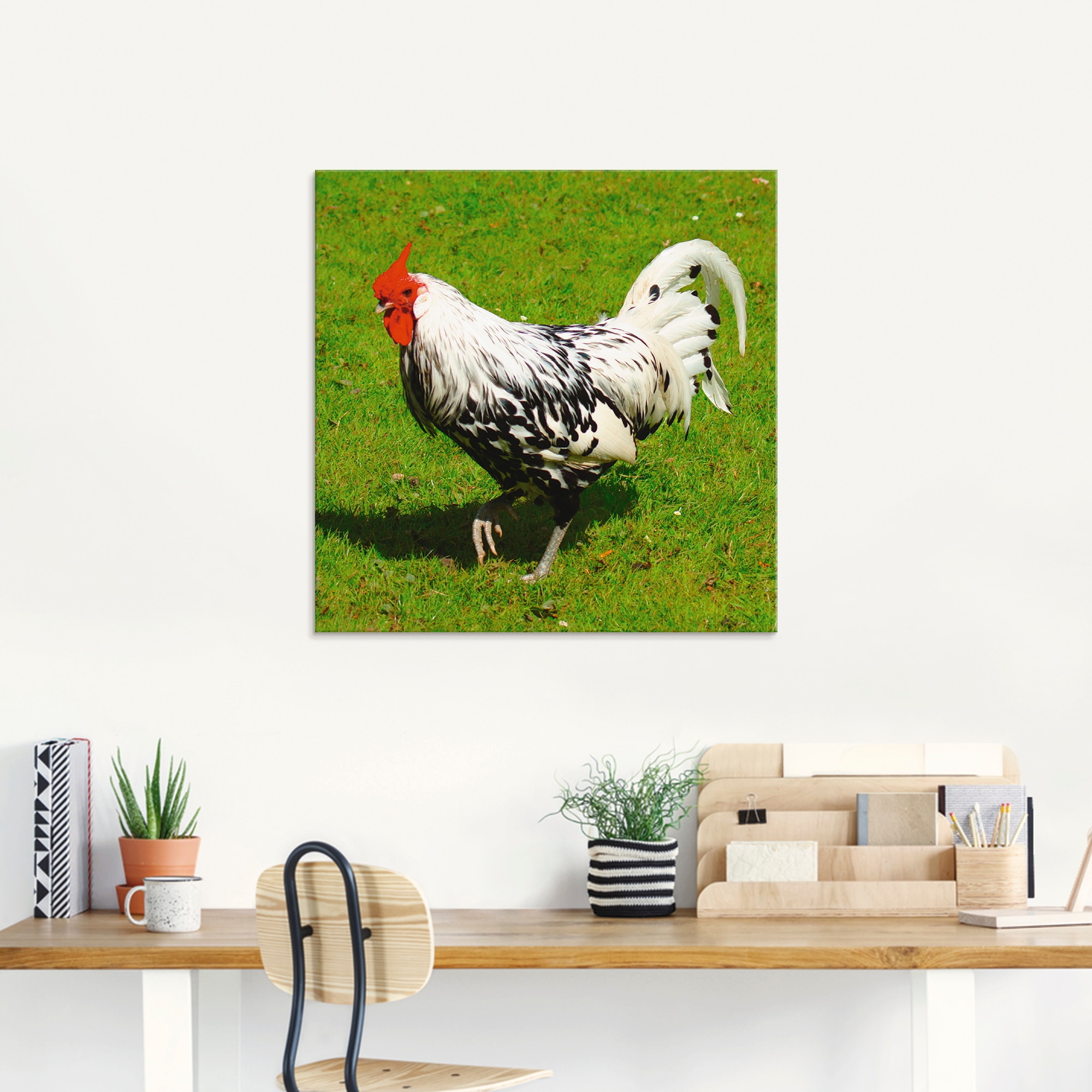 Artland Glasbild »Gepunktetes Huhn« Vögel 1 Stk. tlg. in verschiedenen Grössen