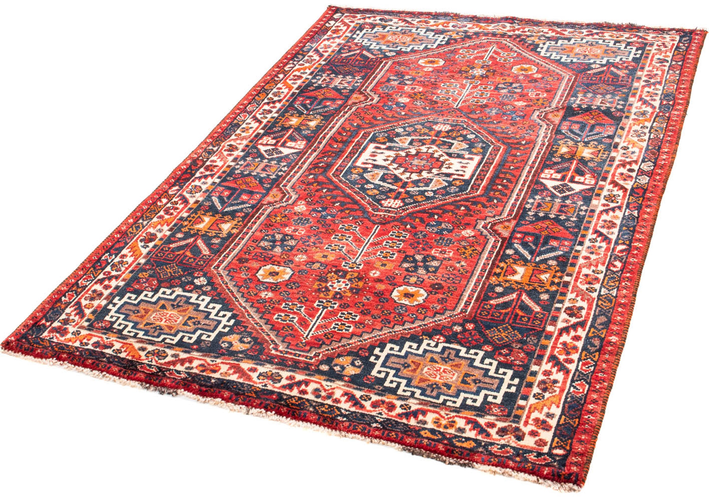 Image of morgenland Orientteppich »Perser - Nomadic - 161 x 110 cm - dunkelrot«, rechteckig, 10 mm Höhe, Wohnzimmer, Handgeknüpft, Einzelstück mit Zertifikat bei Ackermann Versand Schweiz