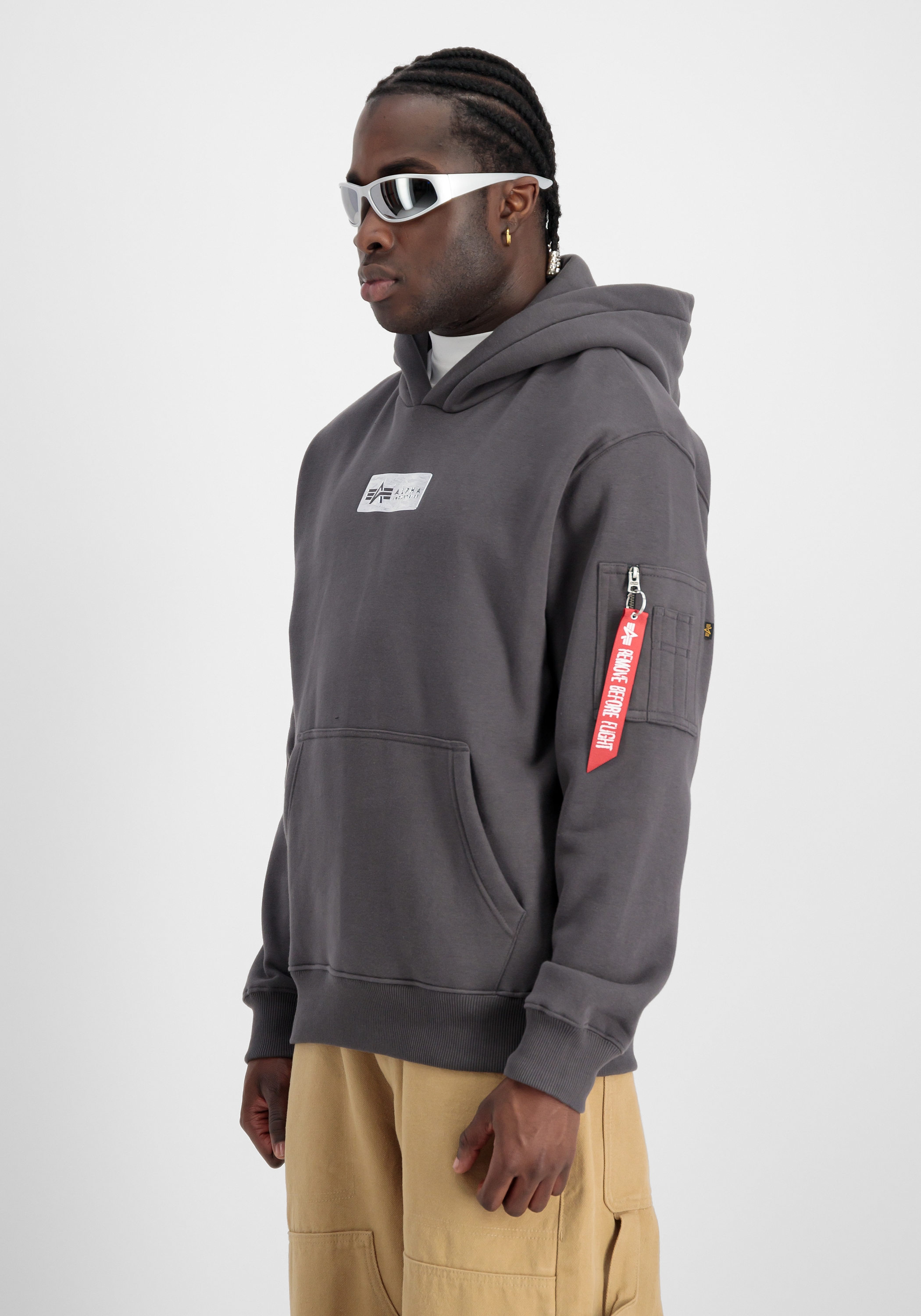Image of Alpha Industries Hoodie "Metal Plate Hoodie"