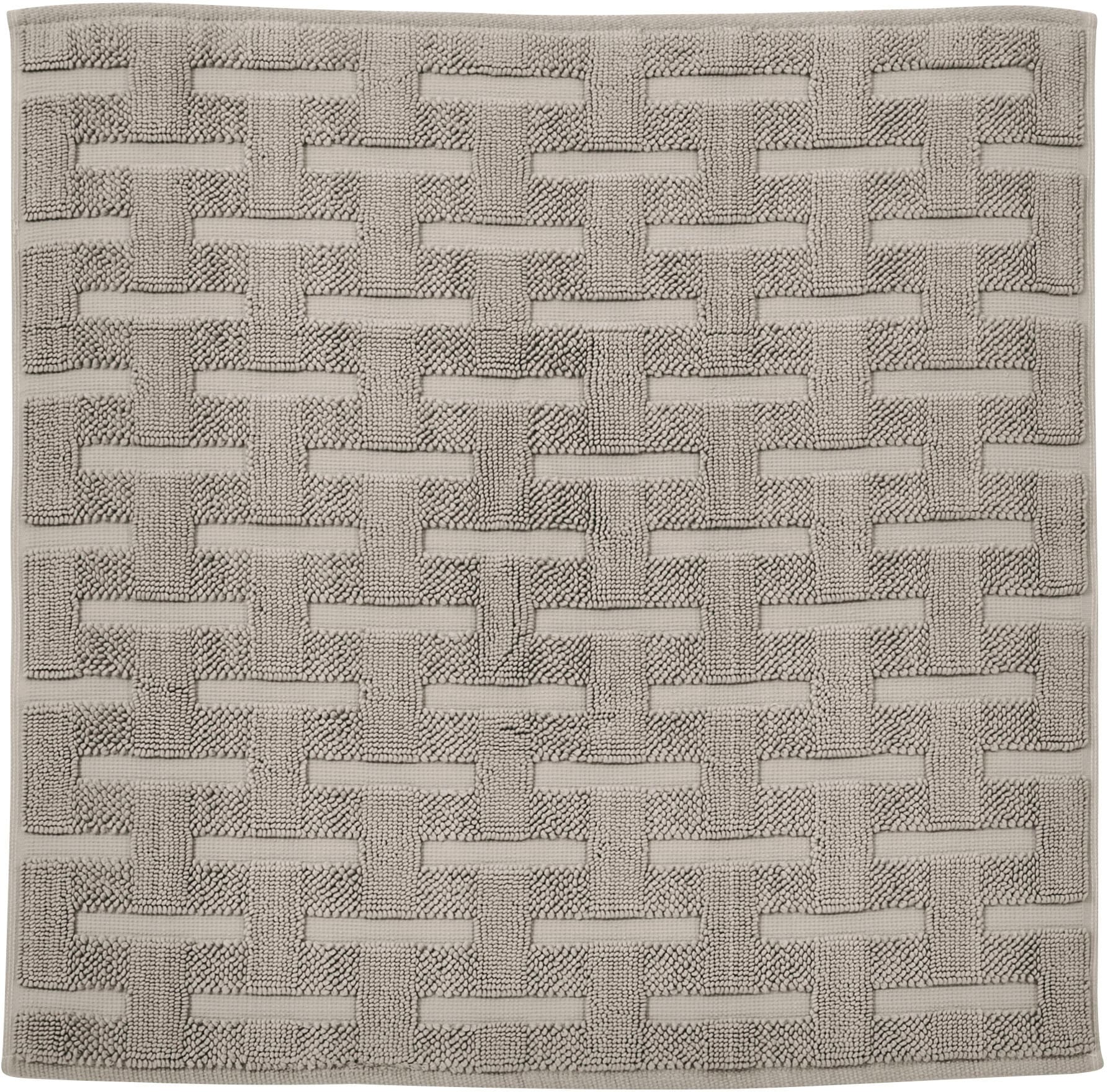 Image of done. Badematte "Delia" Höhe 10 mm rutschhemmend beschichtet fussbodenheizungsgeeignet Badteppich, Uni-Farben, Hoch-Tief Effekt, reine Baumwolle, waschbar
