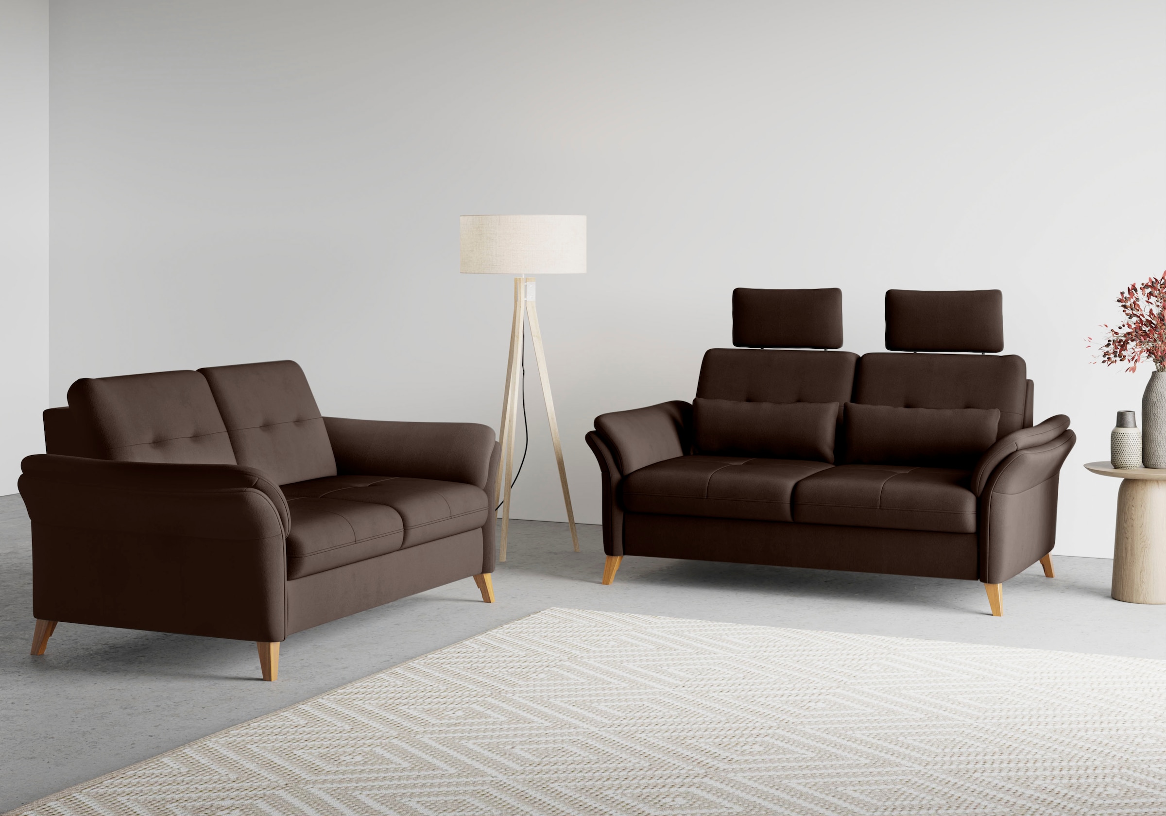 sit&more 3-Sitzer »Göteborg«, inklusive Sitztiefenverstellung und Federkern