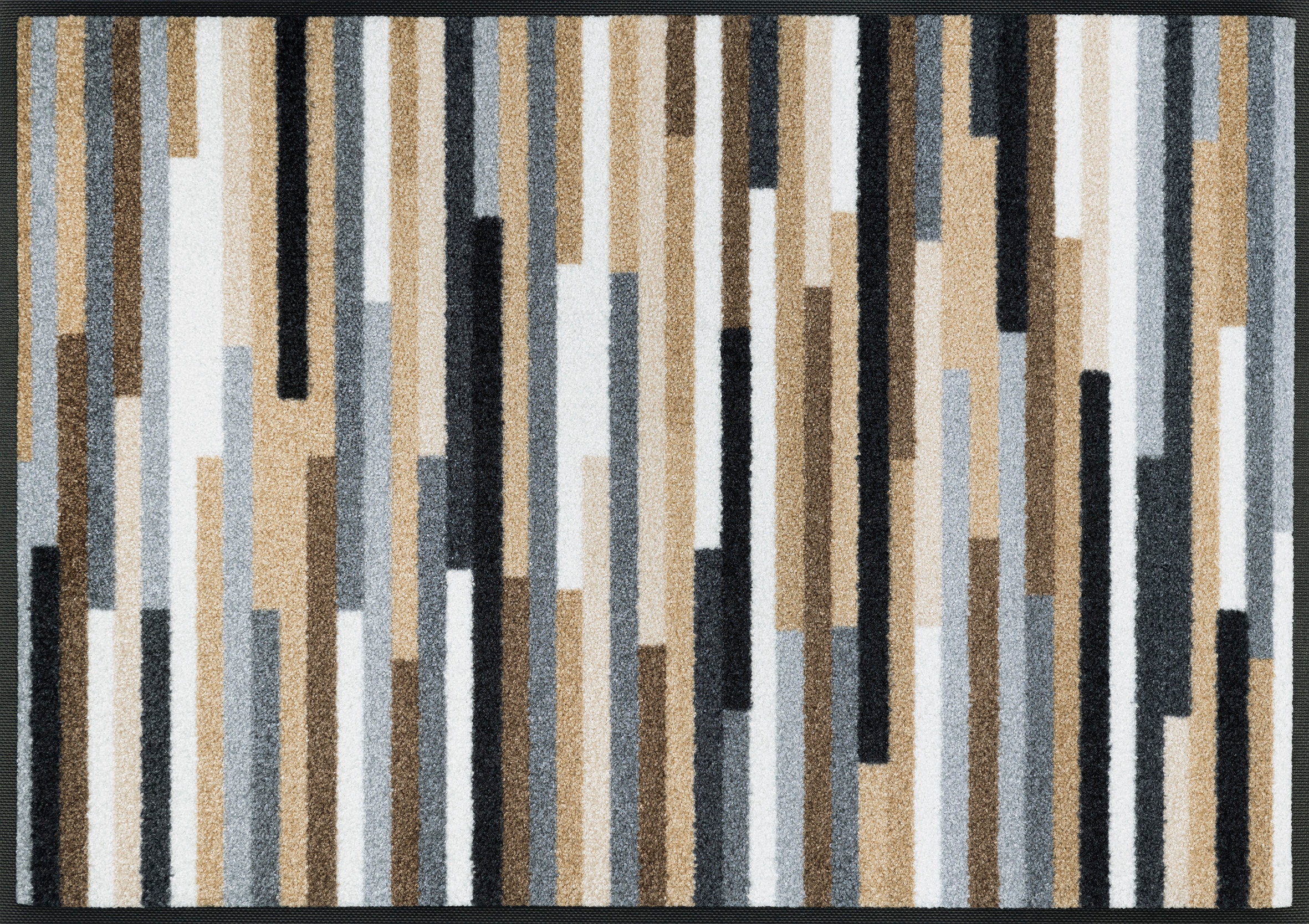 Image of wash+dry by Kleen-Tex Teppich "Mikado Stripes" rechteckig 7 mm Höhe modernes Streifen Design, rutschhemmend, waschbar
