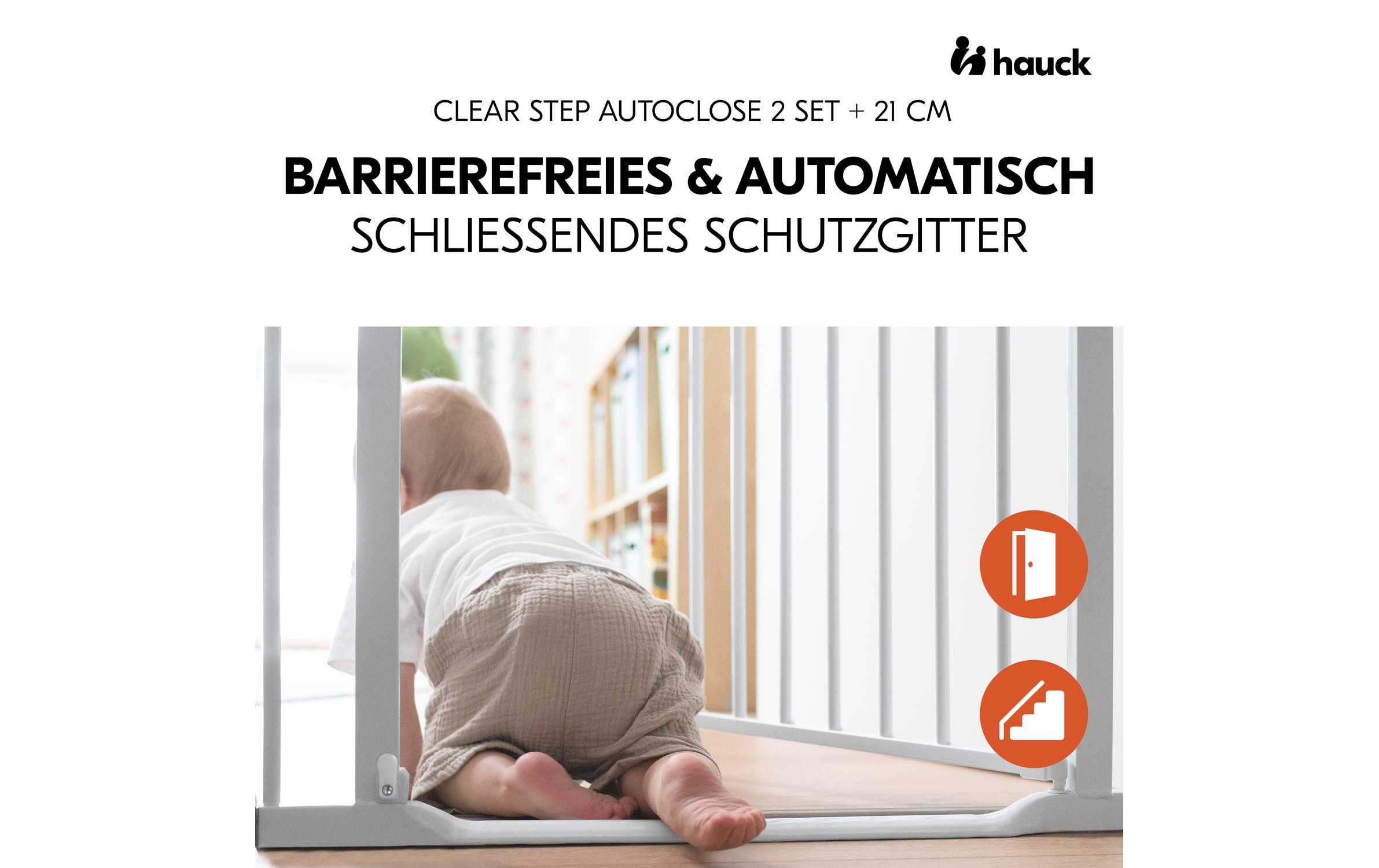 Hauck Türschutzgitter »Clear Step Autoclose 2 21 cm Weiss«