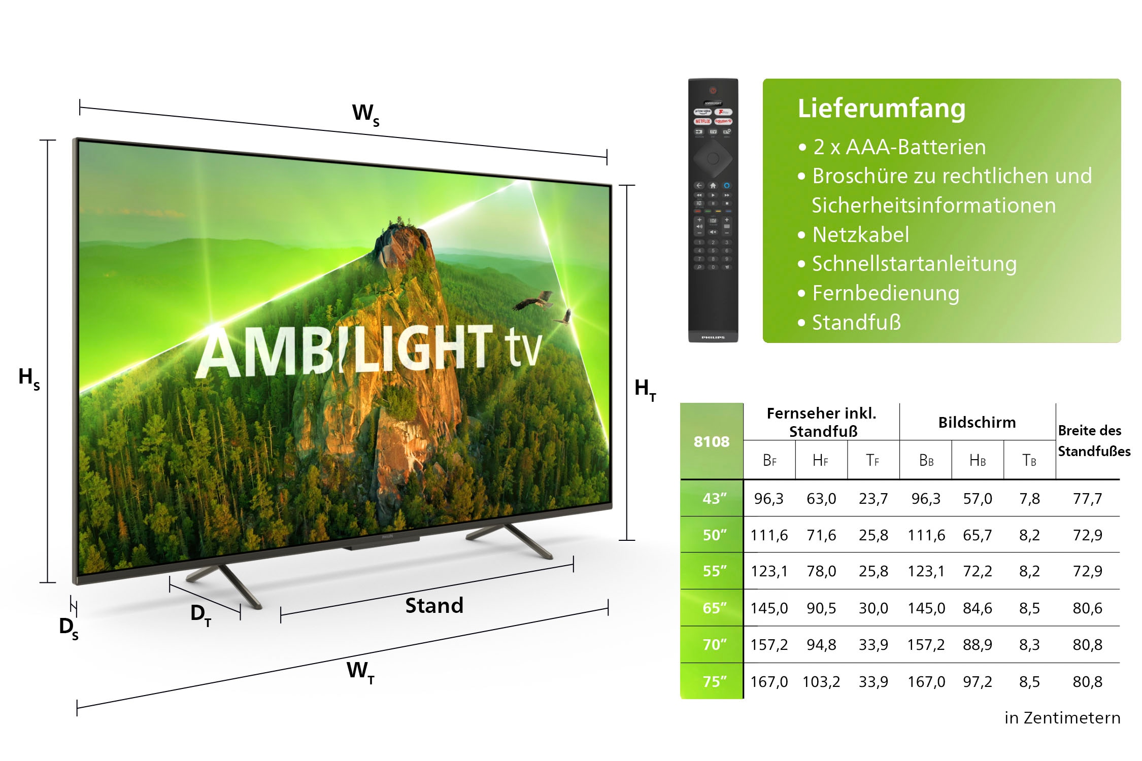 Philips LED-Fernseher »55PUS8108/12«, 139 cm/55 Zoll, 4K Ultra HD, Smart-TV