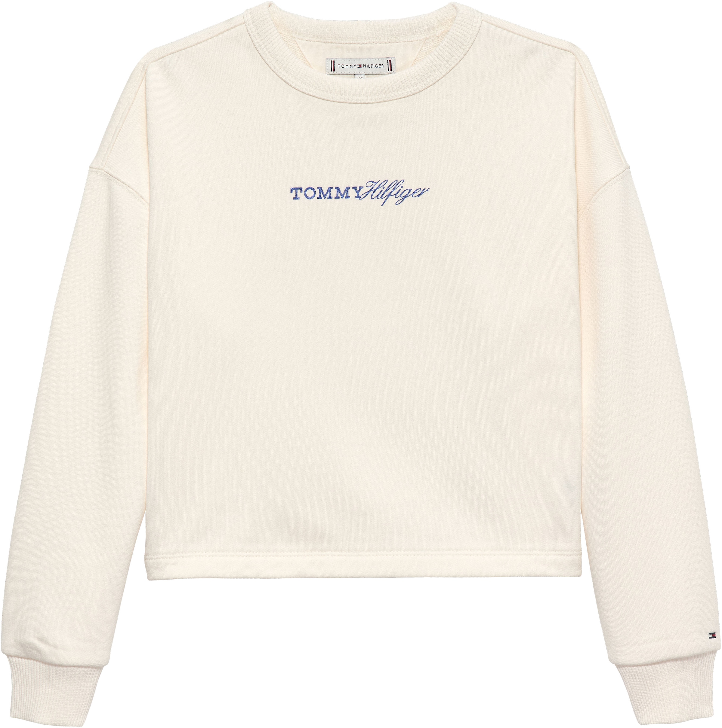 Tommy Hilfiger Sweatshirt »GLITTER TOMMY CREW«, Kinder bis 16 Jahre, regular fit
