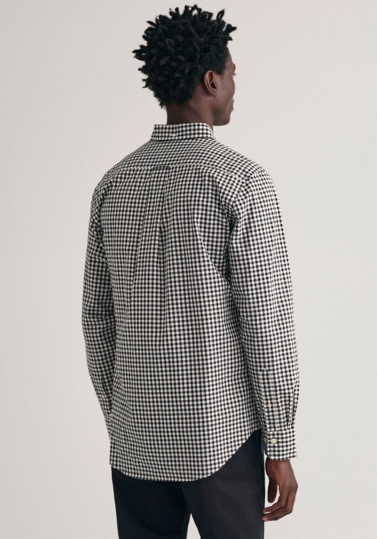 Gant Langarmhemd »REG POPLIN GINGHAM SHIRT«, mit Logostickerei auf der Brust
