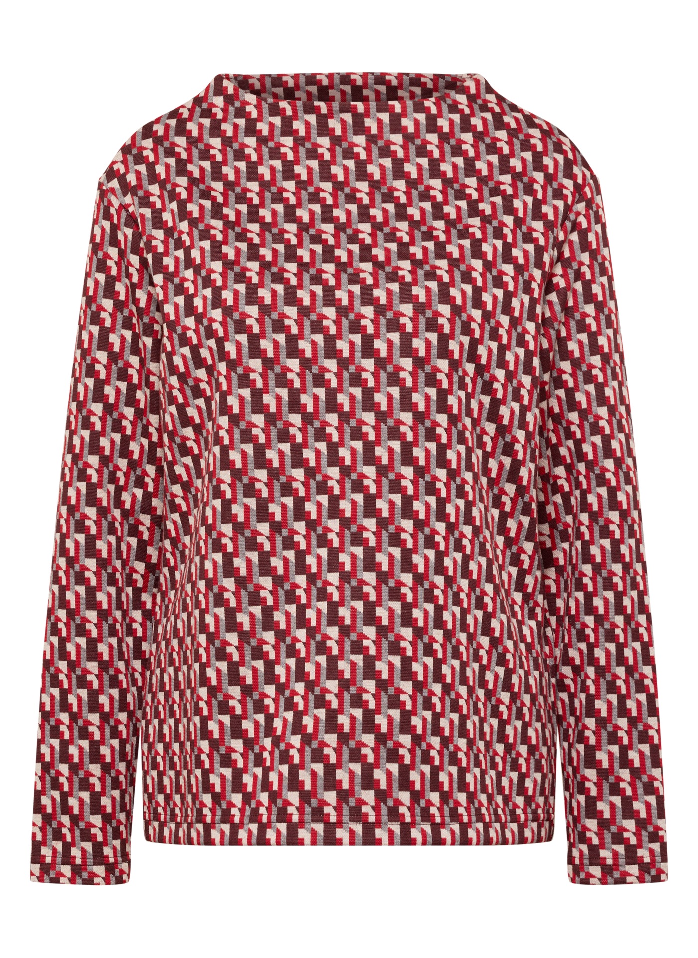 Rabe T-shirt à manches longues , mit grafischem Muster
