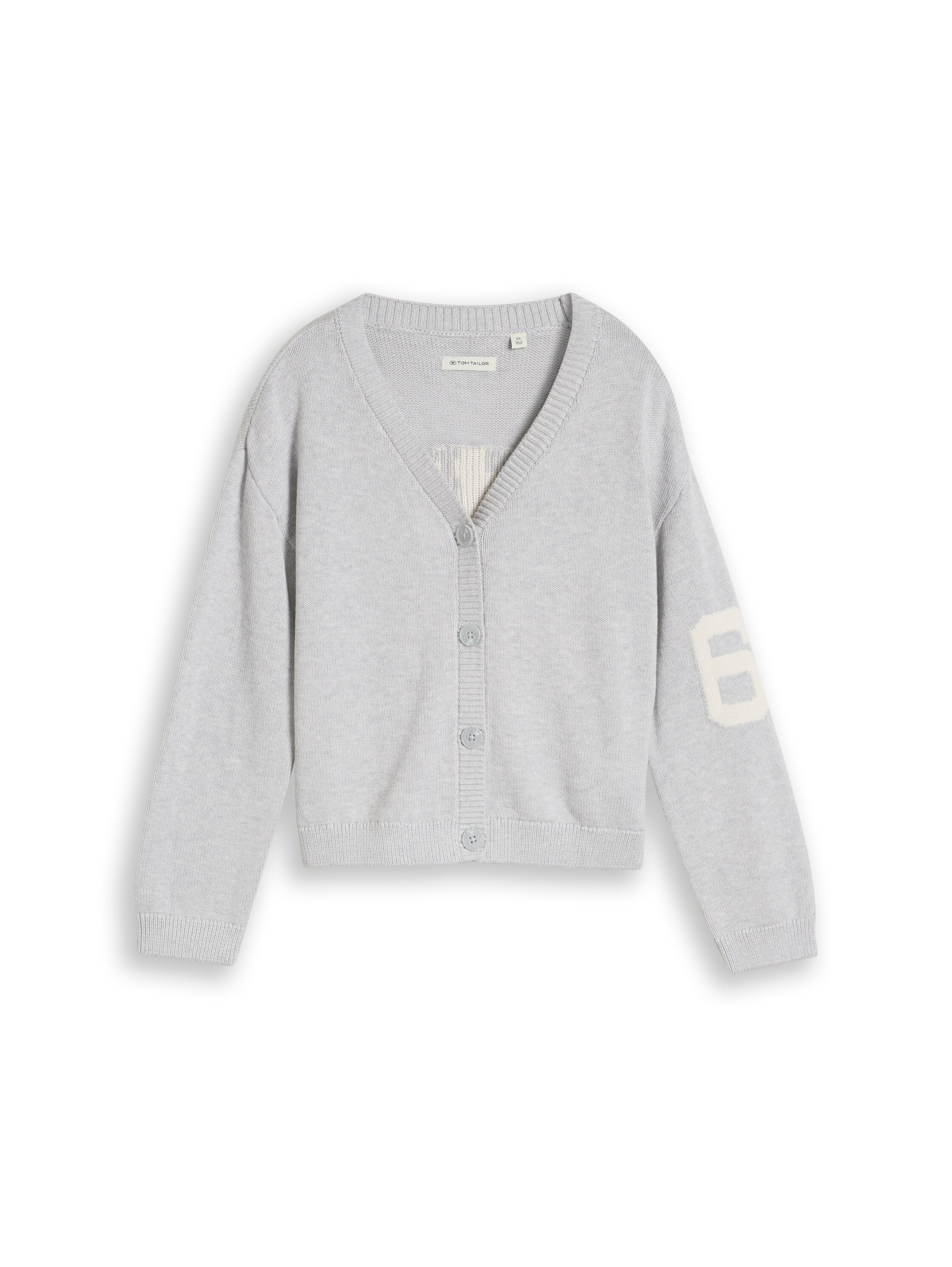 TOM TAILOR Strickjacke mit V-Ausschnitt und Knopfleiste