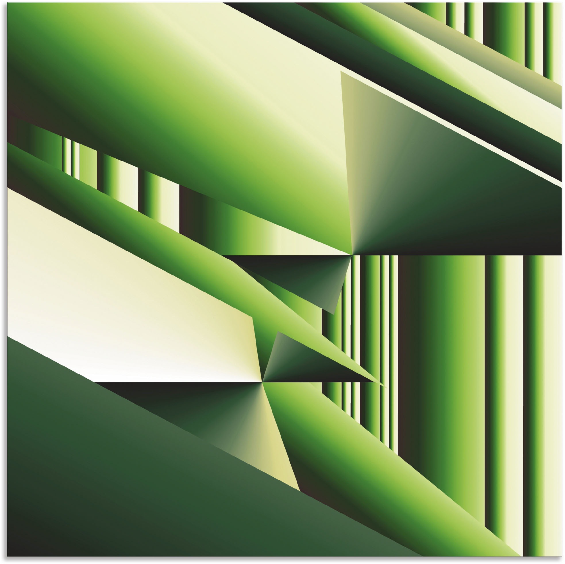 Image of Artland Wandbild »Grüner Bambus Modern Art«, Muster, (1 St.), in vielen Grössen & Produktarten - Alubild / Outdoorbild für den Aussenbereich, Leinwandbild, Poster, Wandaufkleber / Wandtattoo auch für Badezimmer geeignet bei Ackermann Versand Schweiz