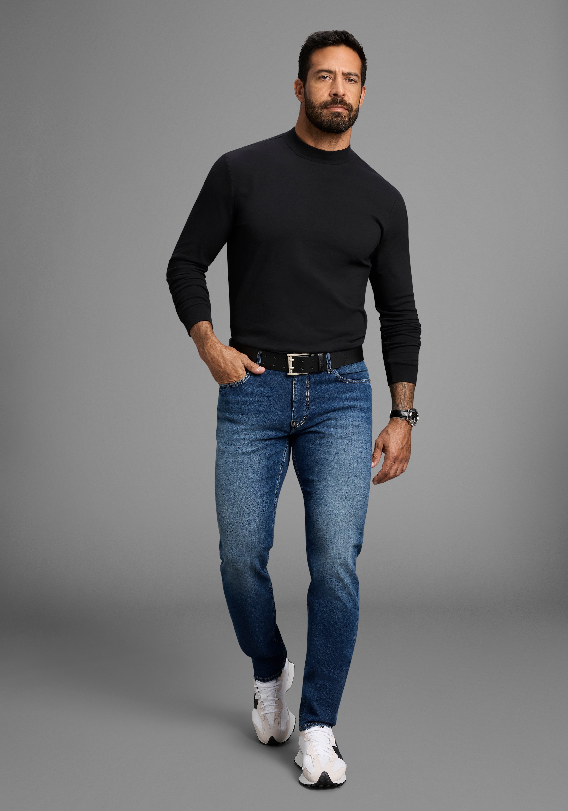 H.I.S Straight-Jeans »NEW DALE« gerades Bein,  mit Used-Effekten,  niedrige Leibhöhe