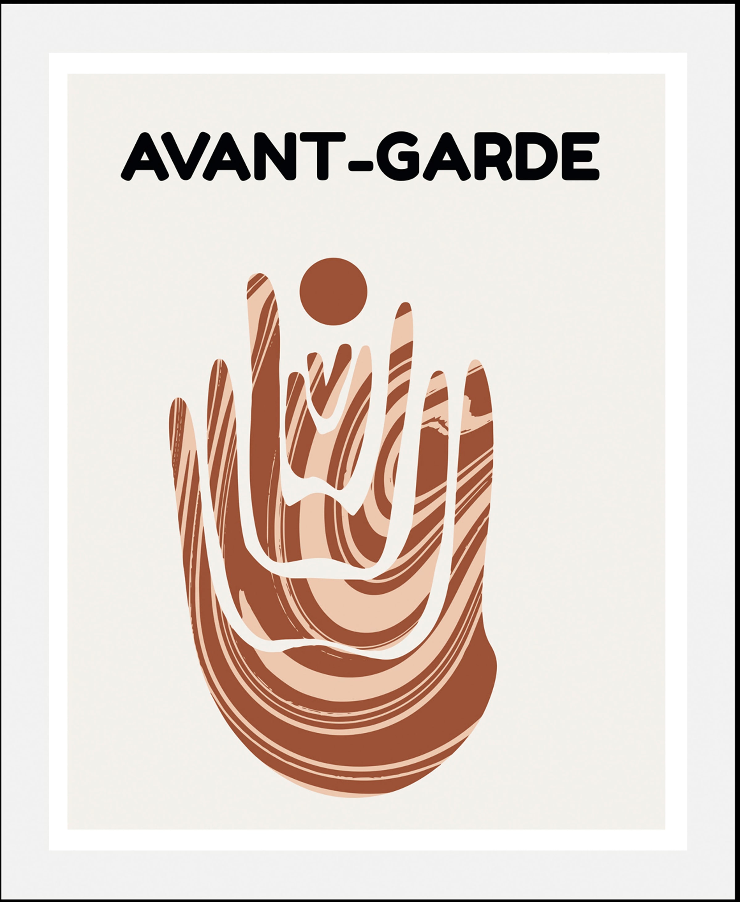 Image of queence Bild "Avant-Garde" Abstrakt Kunst Schriftzug 1 Stk. tlg. gerahmt