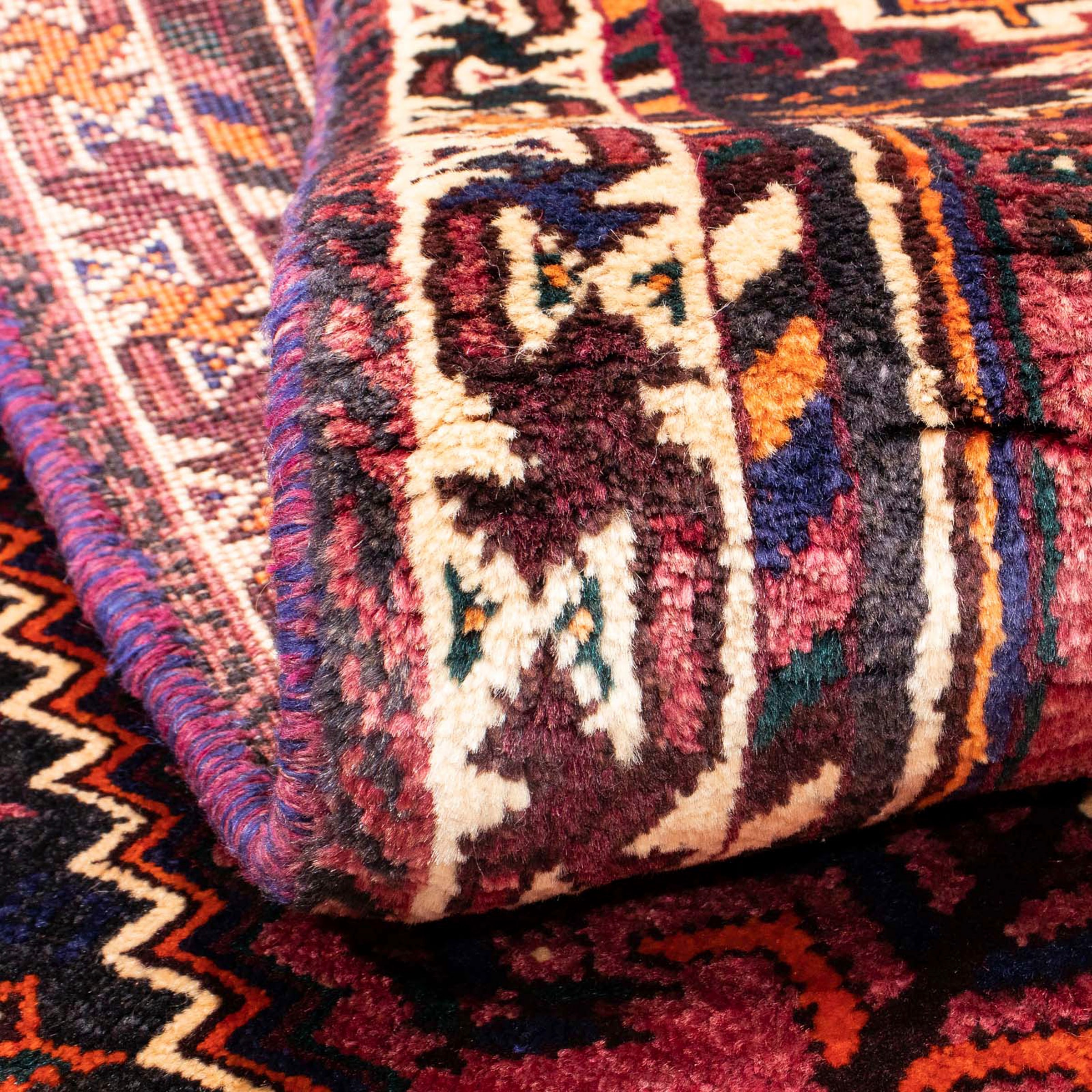 morgenland Orientteppich »Perser - Nomadic - 155 x 110 cm - fuchsia«, rechteckig, Wohnzimmer, Handgeknüpft, Einzelstück mit Zertifikat