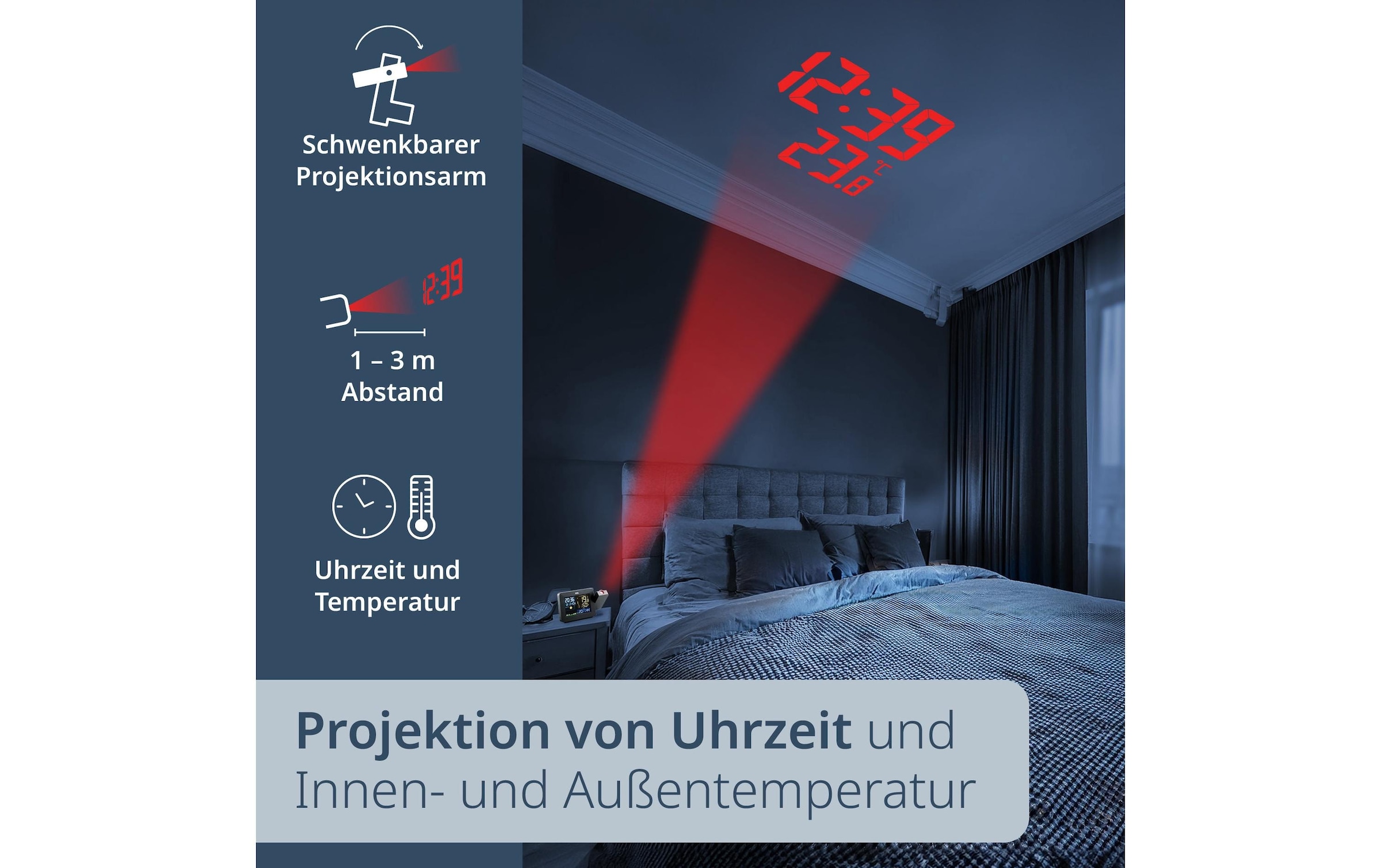 ADE Funkwetterstation »mit Funk-Aussensensor«