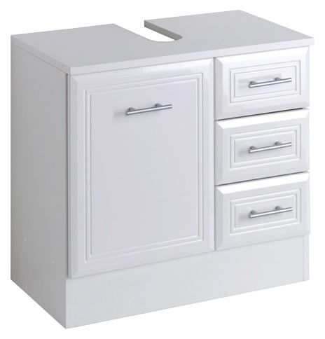 Image of welltime Waschbeckenunterschrank "Neapel" Breite 60 cm, mit Hochglanzfronten und eleganter Fräsung