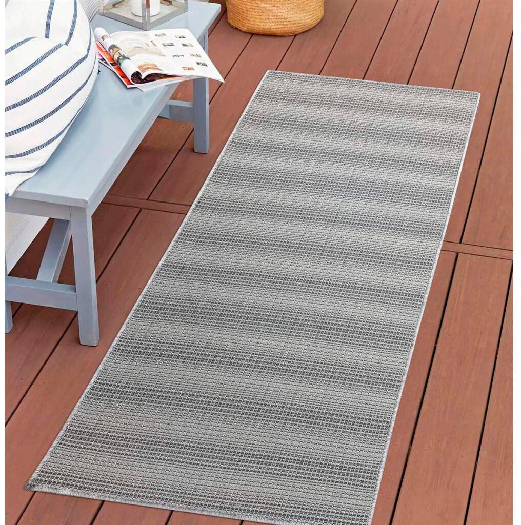 Carpet City Läufer »Palm, In-und Outdoor«, rechteckig, Wetterfest &  UV-beständig, für Balkon, Terrasse, Küche, flach gewebt