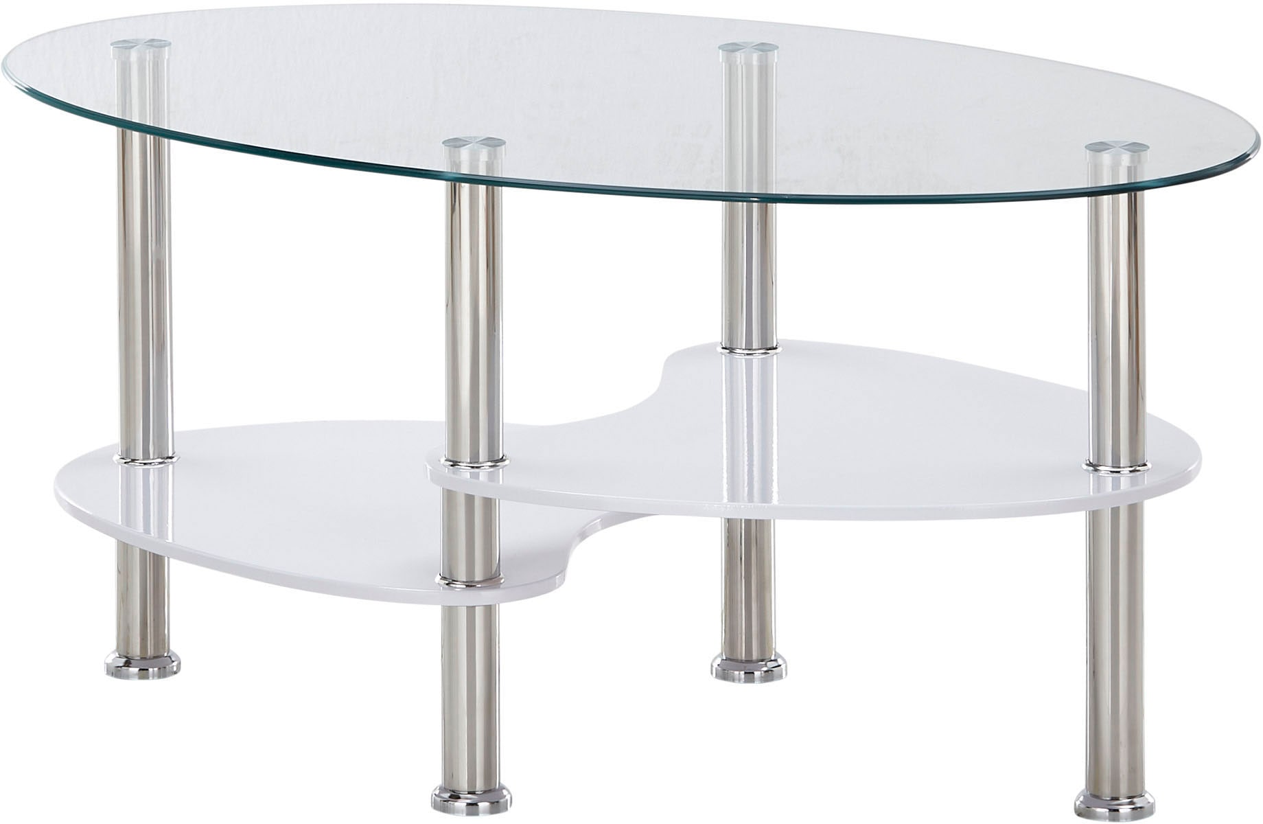 HBZ Couchtisch »Panty, TOPSELLER!«, (Couchtisch), Glas Oval, Tisch wahlweise in 2 Ausführungen