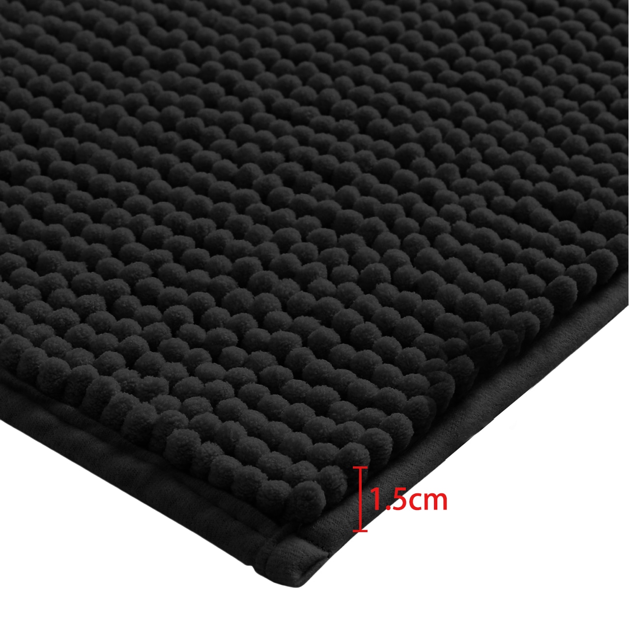 my home Tapis de bain »Vanessa Chenille, Badvorleger, Badezimmer Teppich, Duschvorleger« Höhe 15 mm Uni Farben, besonders weich