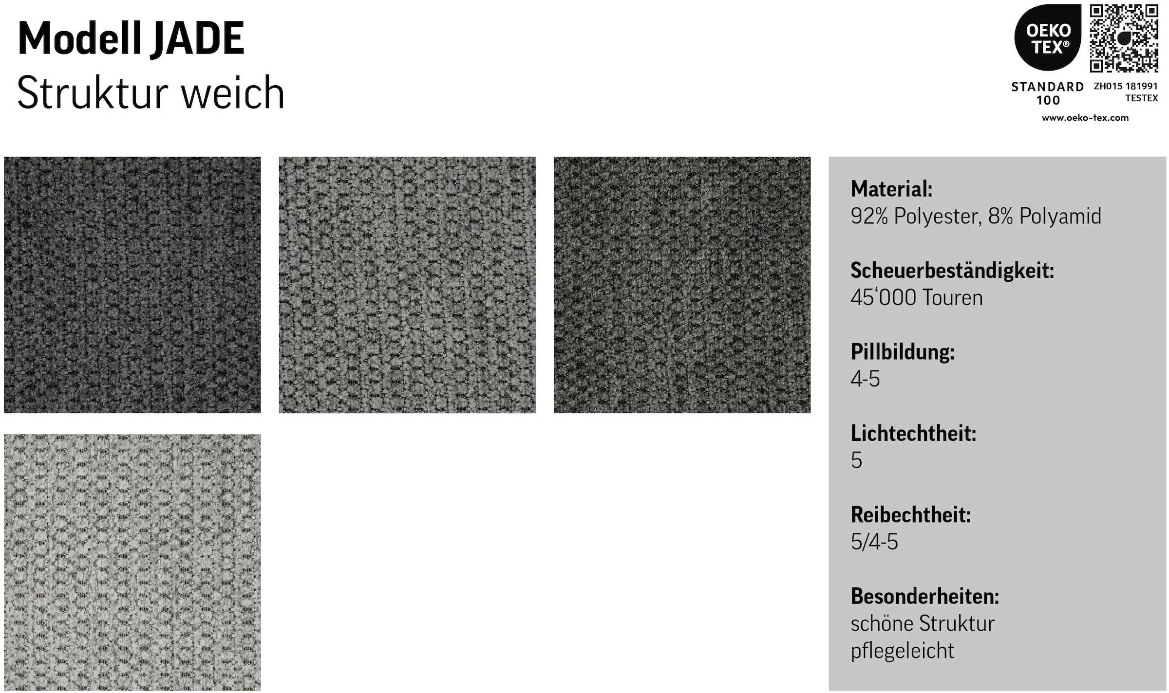 COTTA Canapé d'angle »Jade - L Form, Sitzbreite 201 cm« inkl. Kopfteilverstellung und Nierenkissen, PUR-Schaumpolsterung
