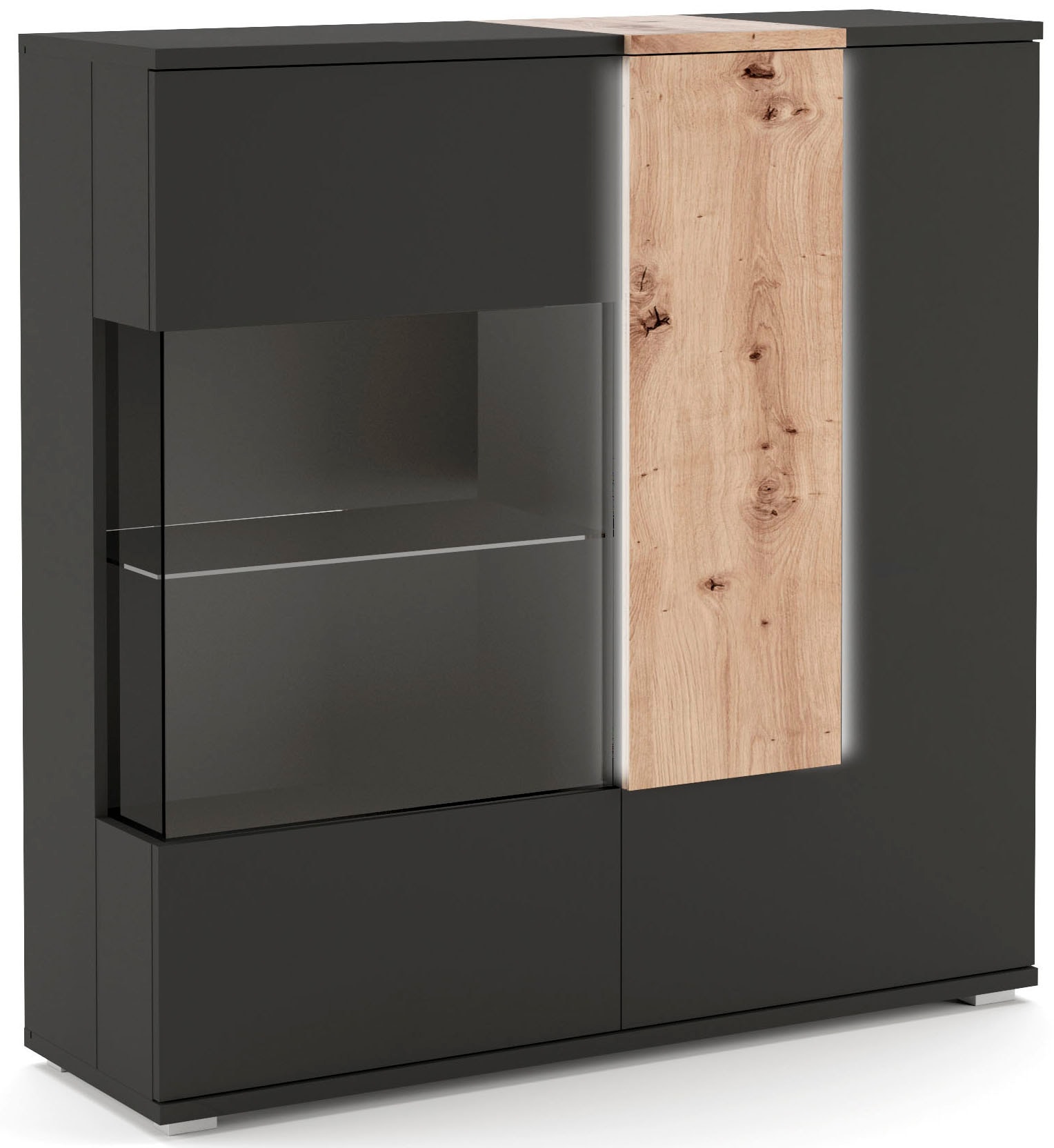 COTTA Highboard »Montana«, Breite 120 cm, inkl. LED-Beleuchtung und Push-To-Open