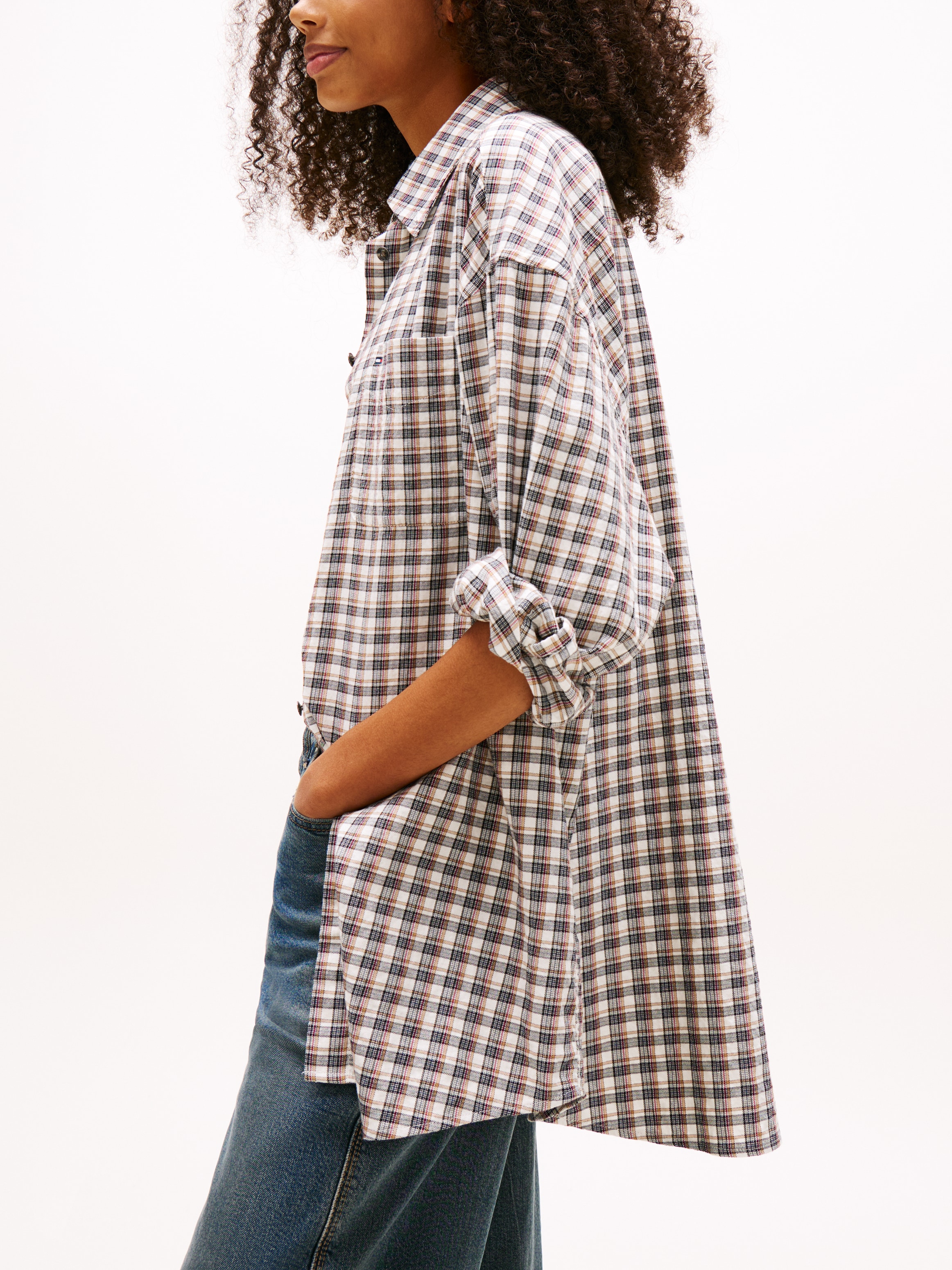 Tommy Jeans Karobluse »TJW OVS CHIECKED SHIRT EXT«