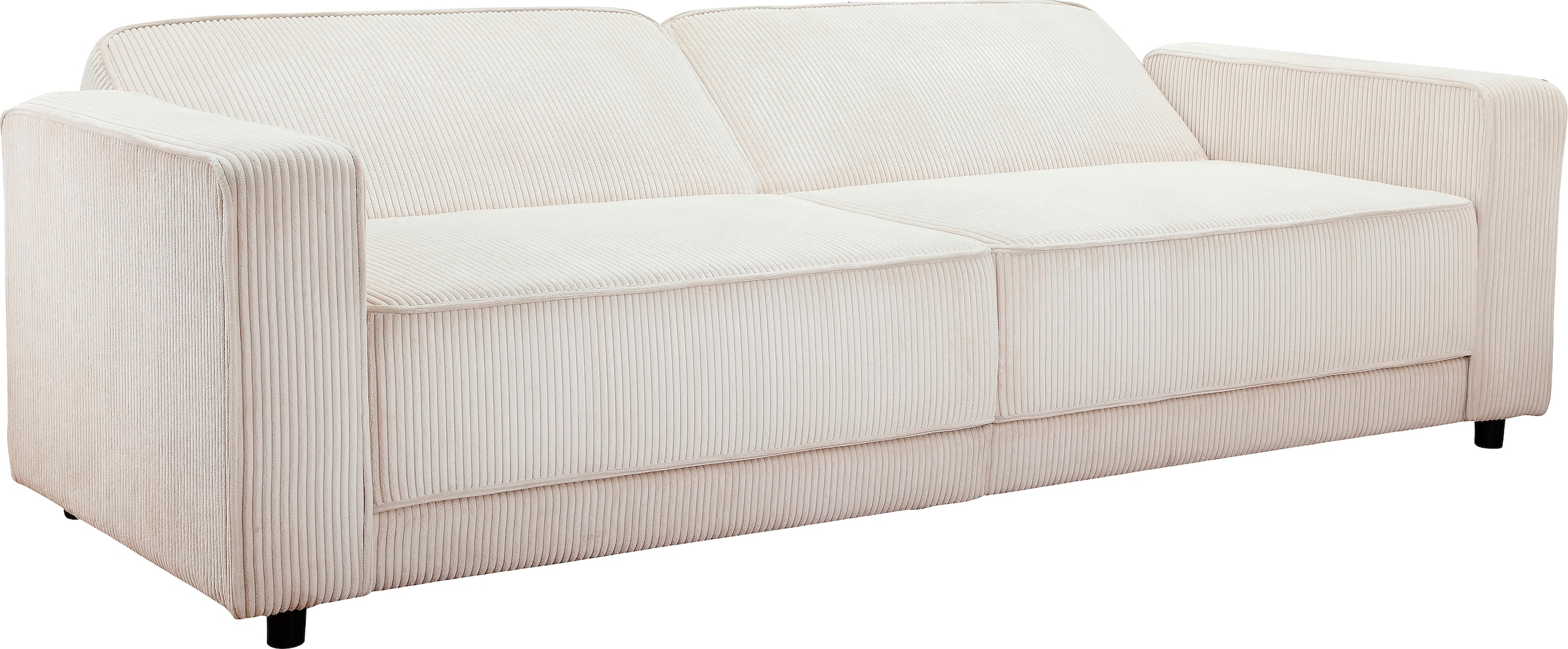 Dorel Home 3-Sitzer »Allie Schlafsofa 225 cm«, Bett-Funktion (108/190cm), trendiger Cord o. pflegeleichter Velours