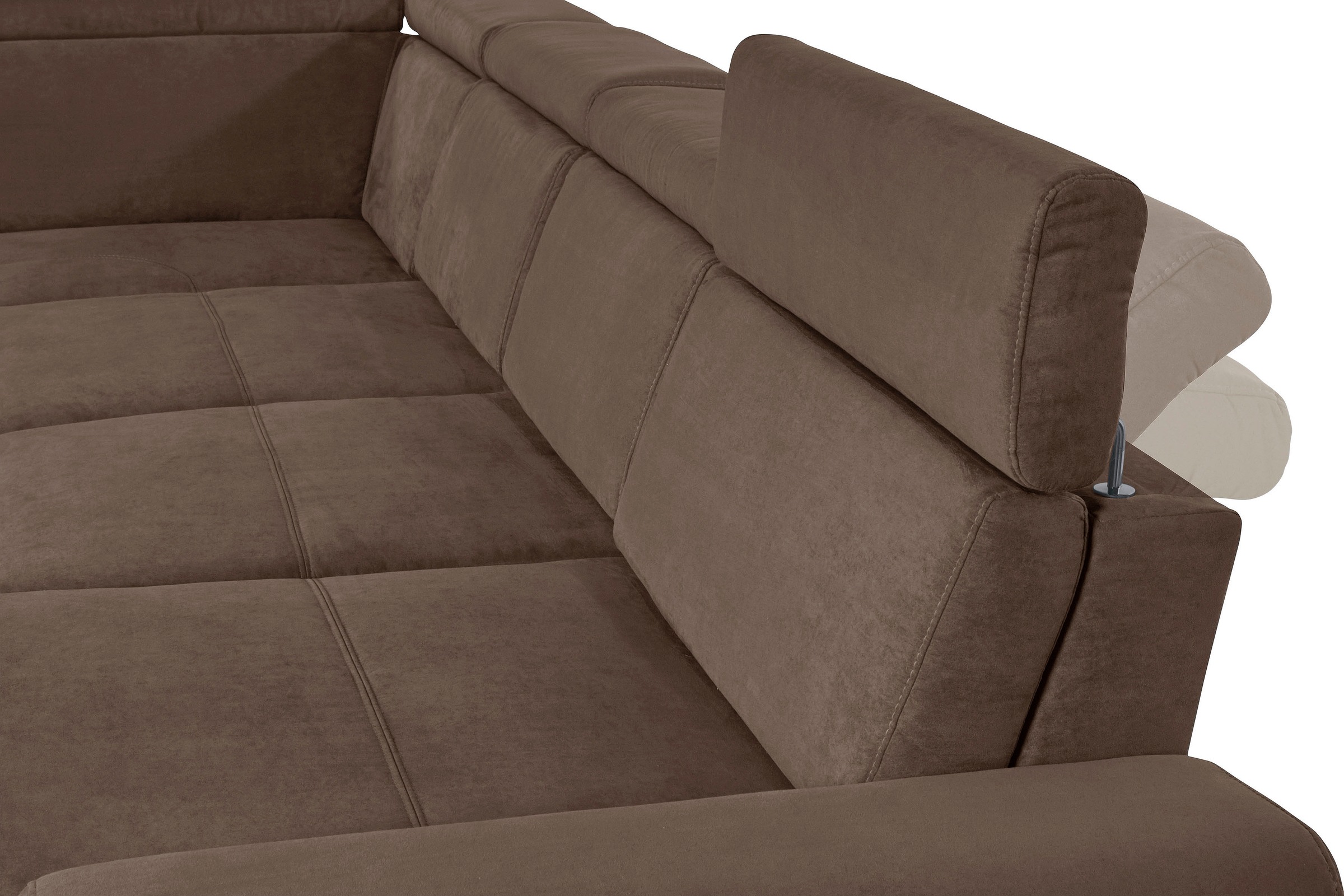 sit&more Wohnlandschaft »Gizeh U-Form«, 15 cm Fusshöhe, inklusive Sitztiefenverstellung und Kopfteilverstellung