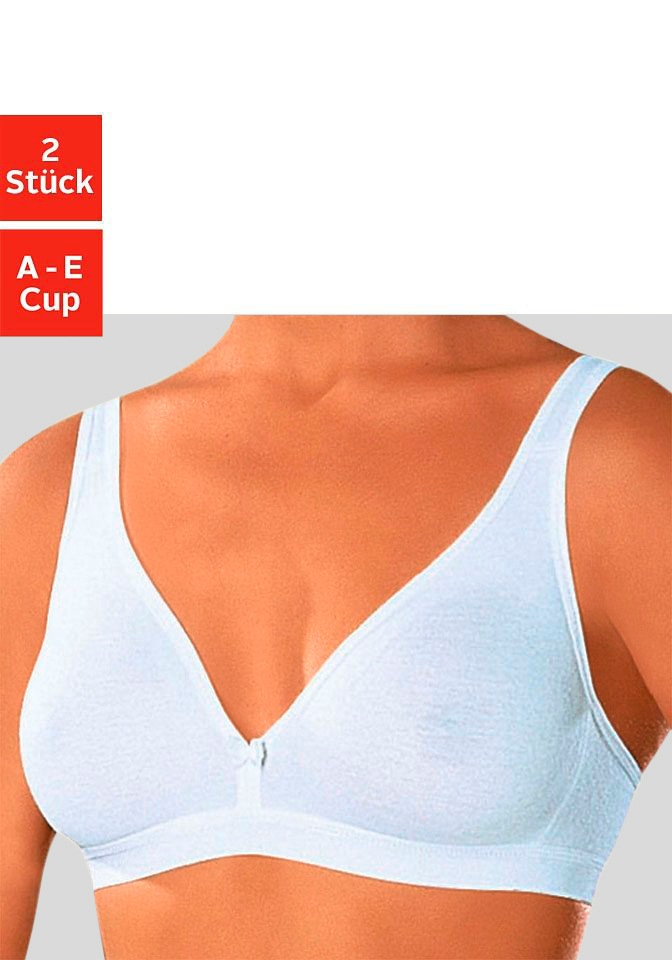 Image of petite fleur Soft-BH, (2 Stück), ohne Bügel aus angenehmer Baumwolle, Basic Dessous bei Ackermann Versand Schweiz