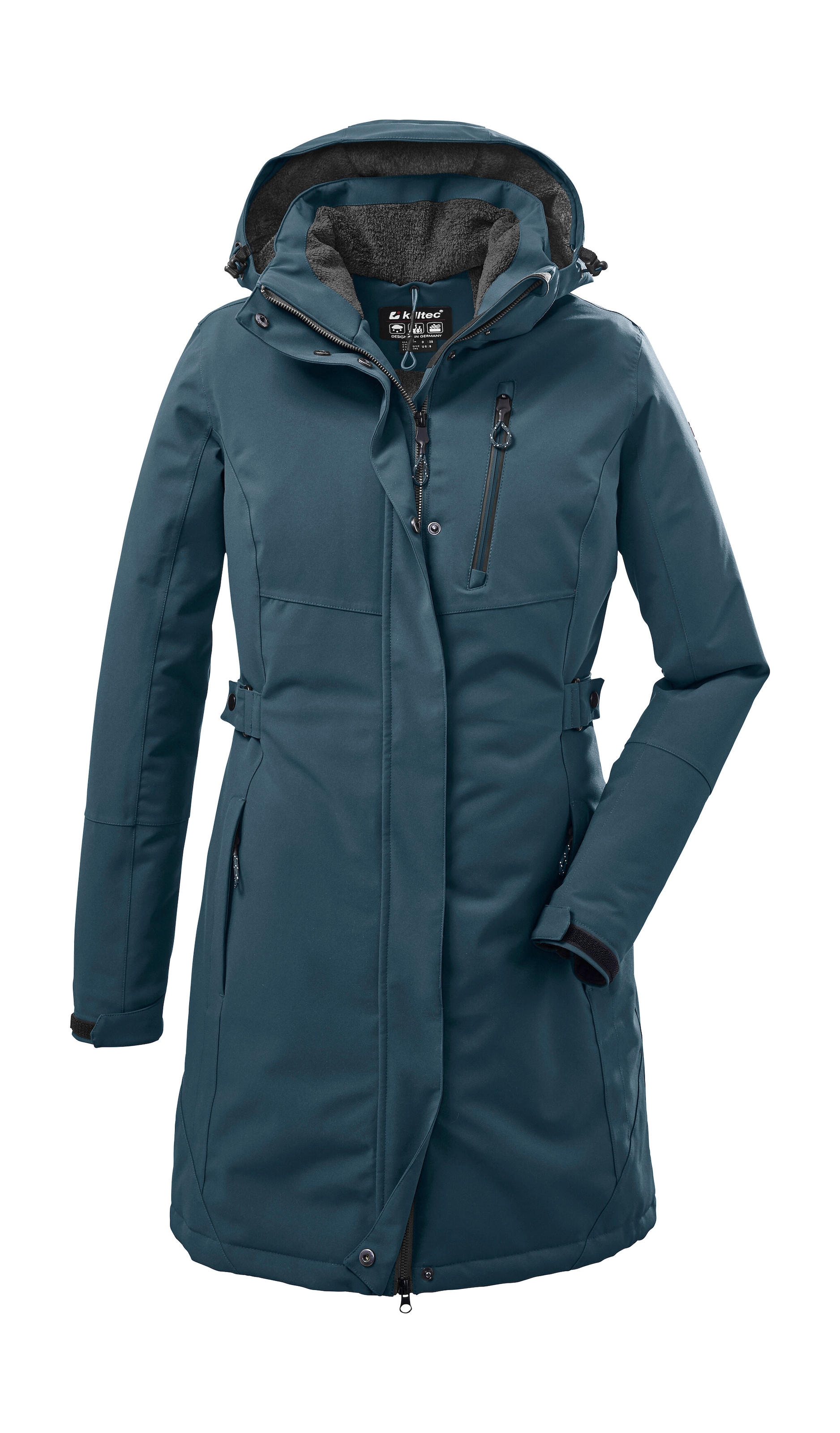 Killtec Parka »KOW 165 WMN PRK«, Wasser- und winddichter Parka mit Teddyfleece und abnehmbarer Kapuze