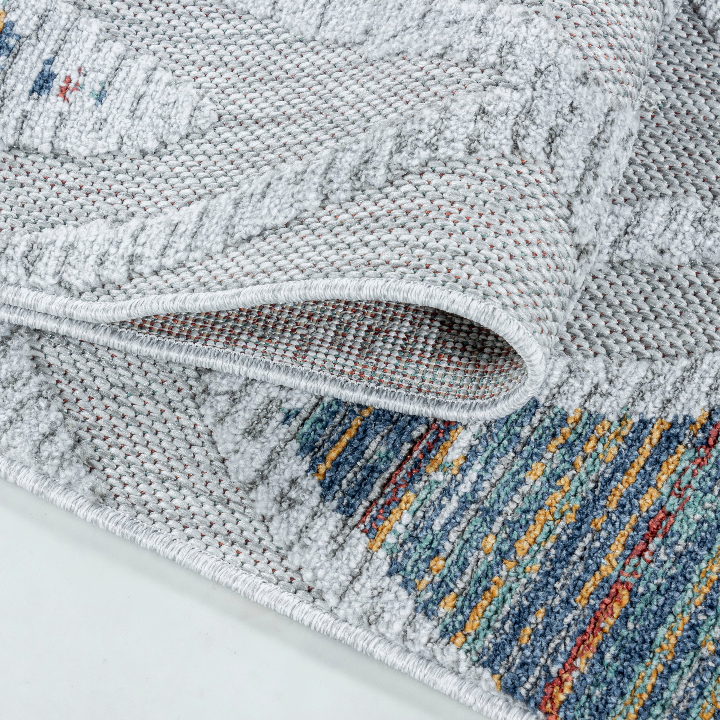 Ayyildiz Teppiche Teppich »BAHAMA 5157«, rechteckig, 8 mm Höhe, Läufer, Flachflor mit Hoch-Tief-Struktur, In-und Outdoor geeignet