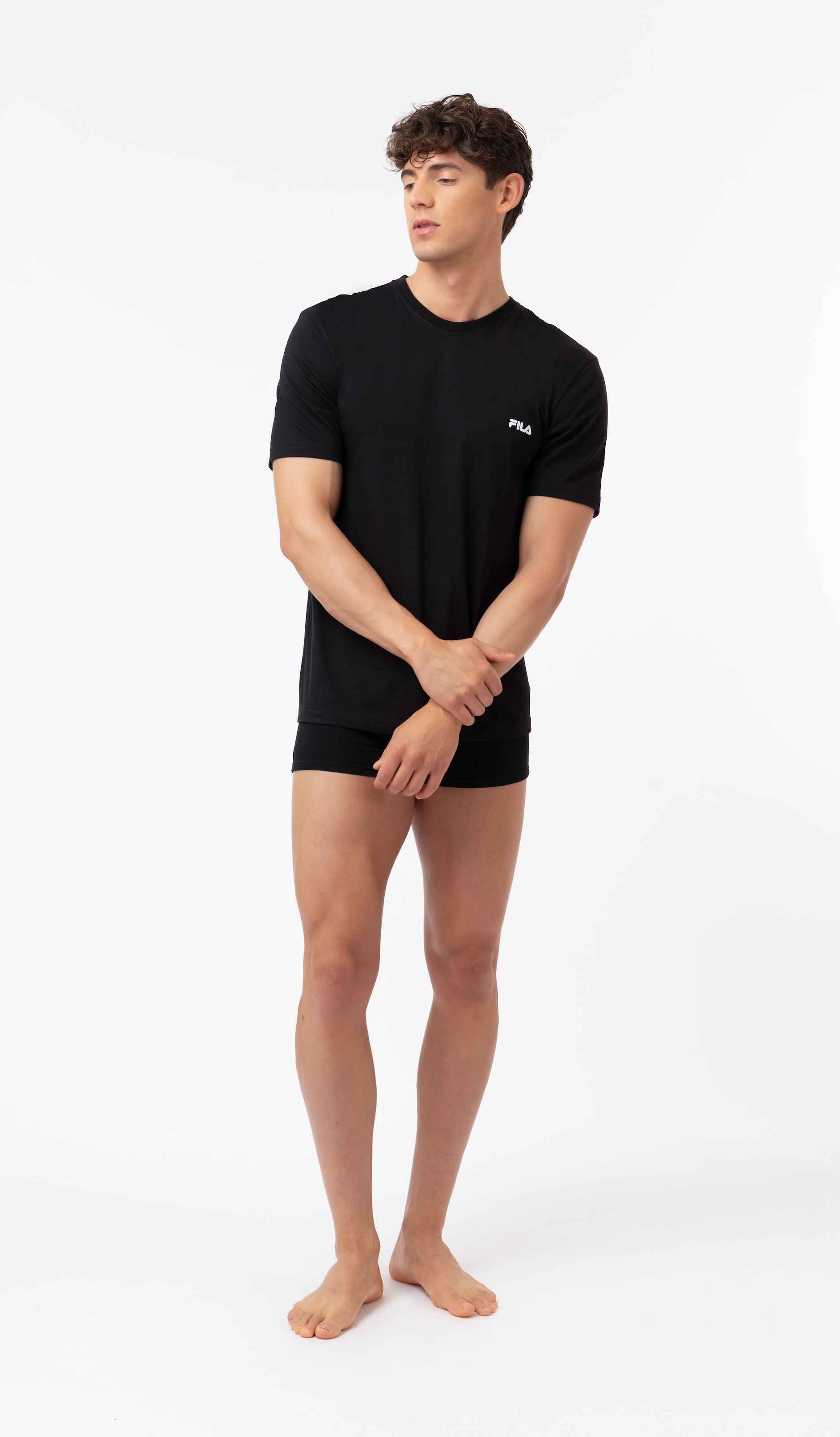 Fila Sous-maillot 2er Pack,  mit Rundhalsausschnitt und kurzen Ärmeln