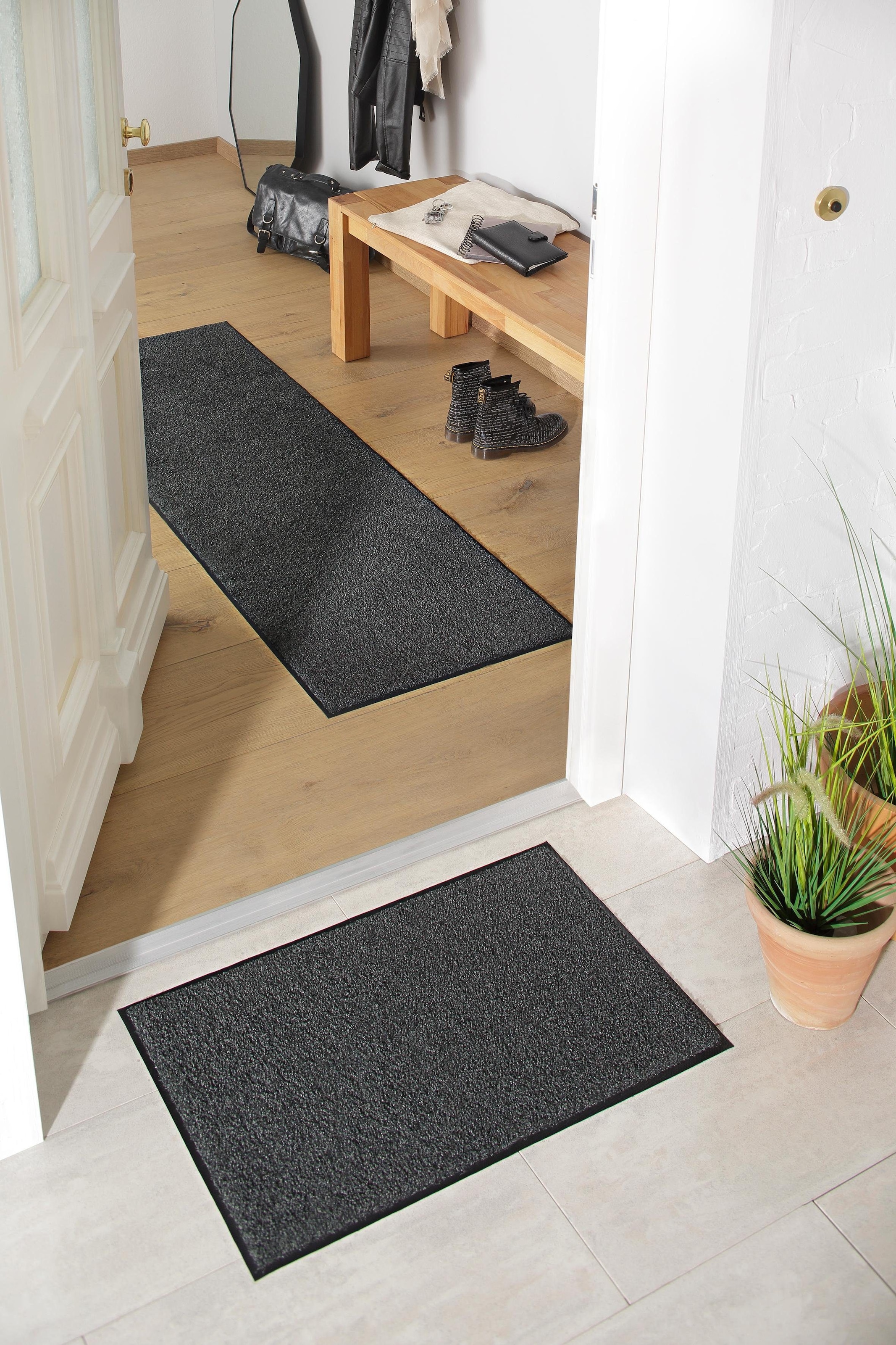 my home Fussmatte »Ember«, rechteckig, 9 mm Höhe, Schmutzfangmatte, In- und Outdoor geeignet
