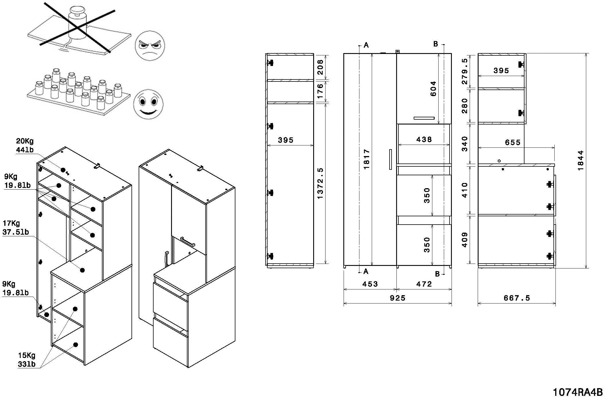 Parisot Mehrzweckschrank-Set »Laundry 2« Set, 3-teilig, 5 Stk. tlg.