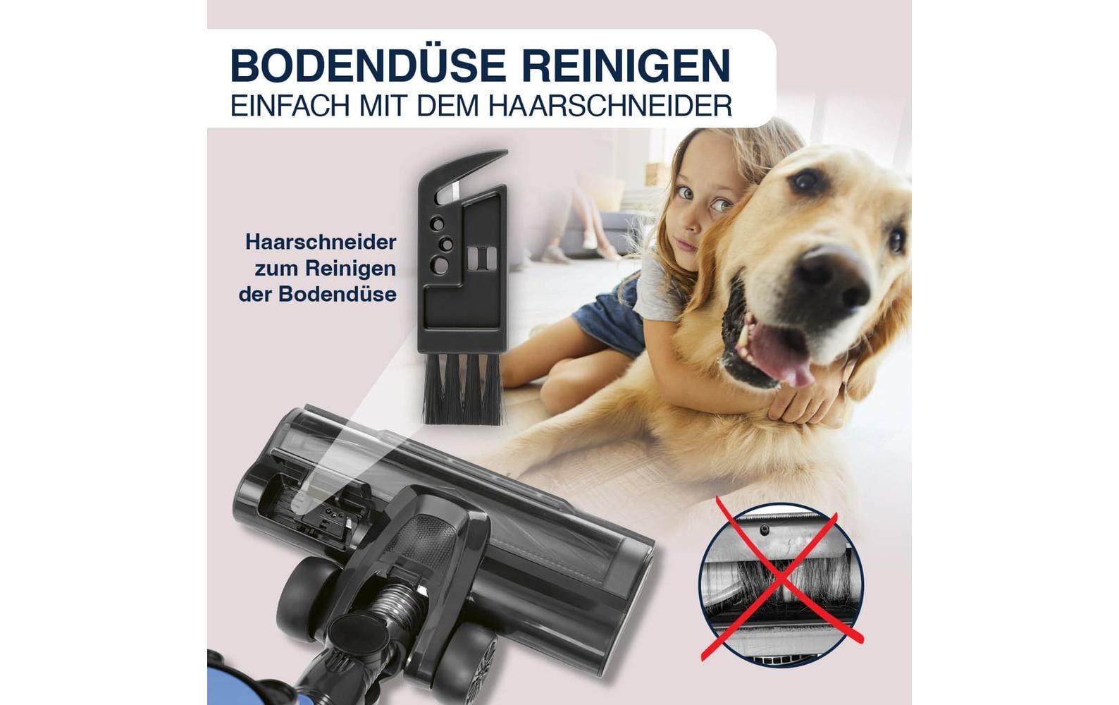 CLEANmaxx Aspirateur à main et à manche sans fil »CLEANmaxx Akku-Hand- und Stielsauger Blau/Schwarz«