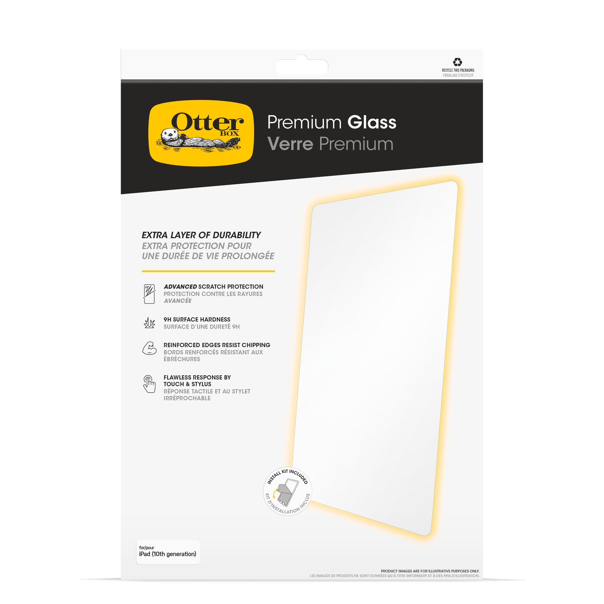 Otterbox Displayschutzglas »Premium Glass Screen Protector«, für Apple iPad 10. Generation, Displayschutzfolie, Schutzfolie, Bildschirmschutz, kratz- & stossfest