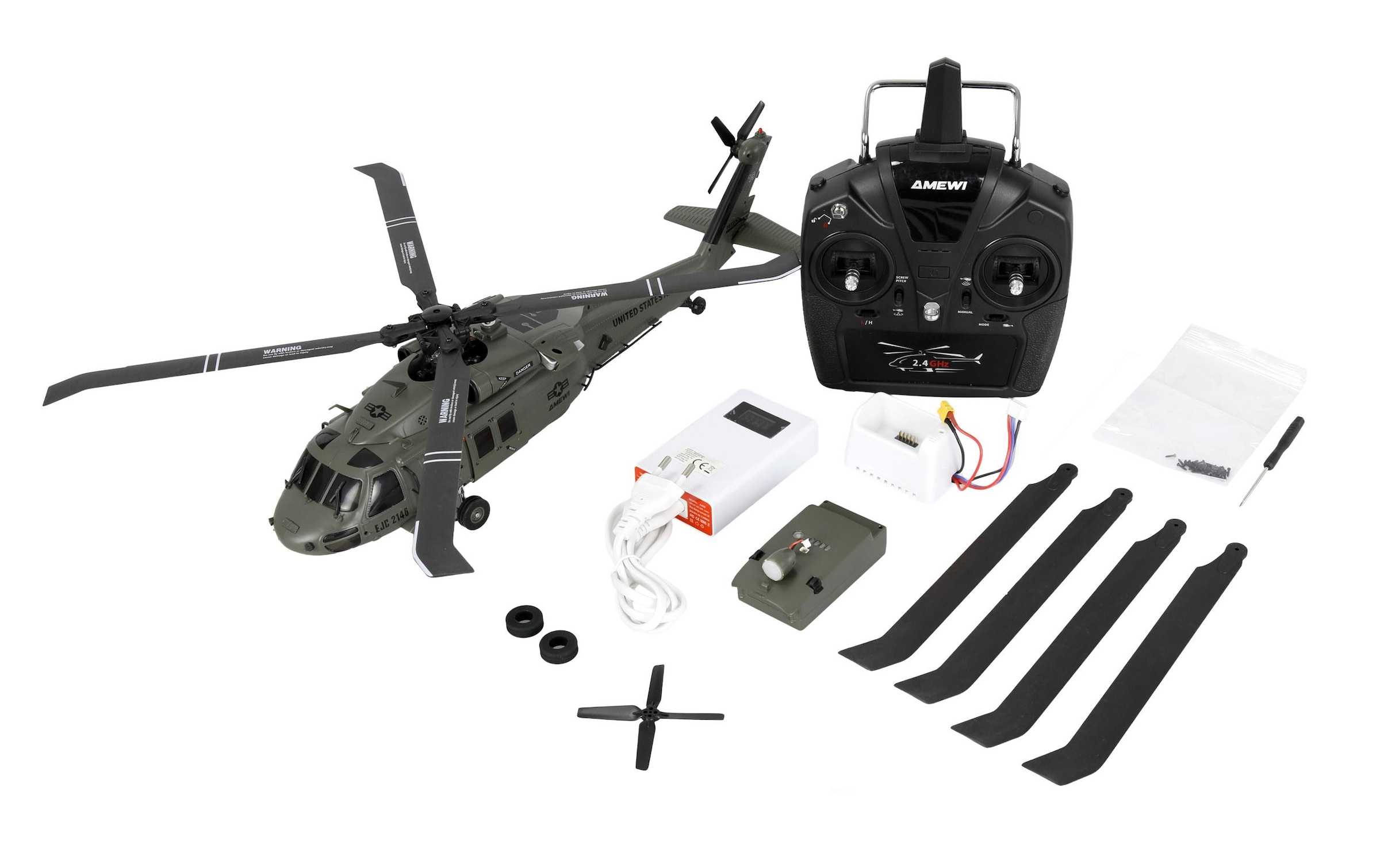 Amewi RC-Helikopter »UH60 Black Hawk Marine CP RTF«