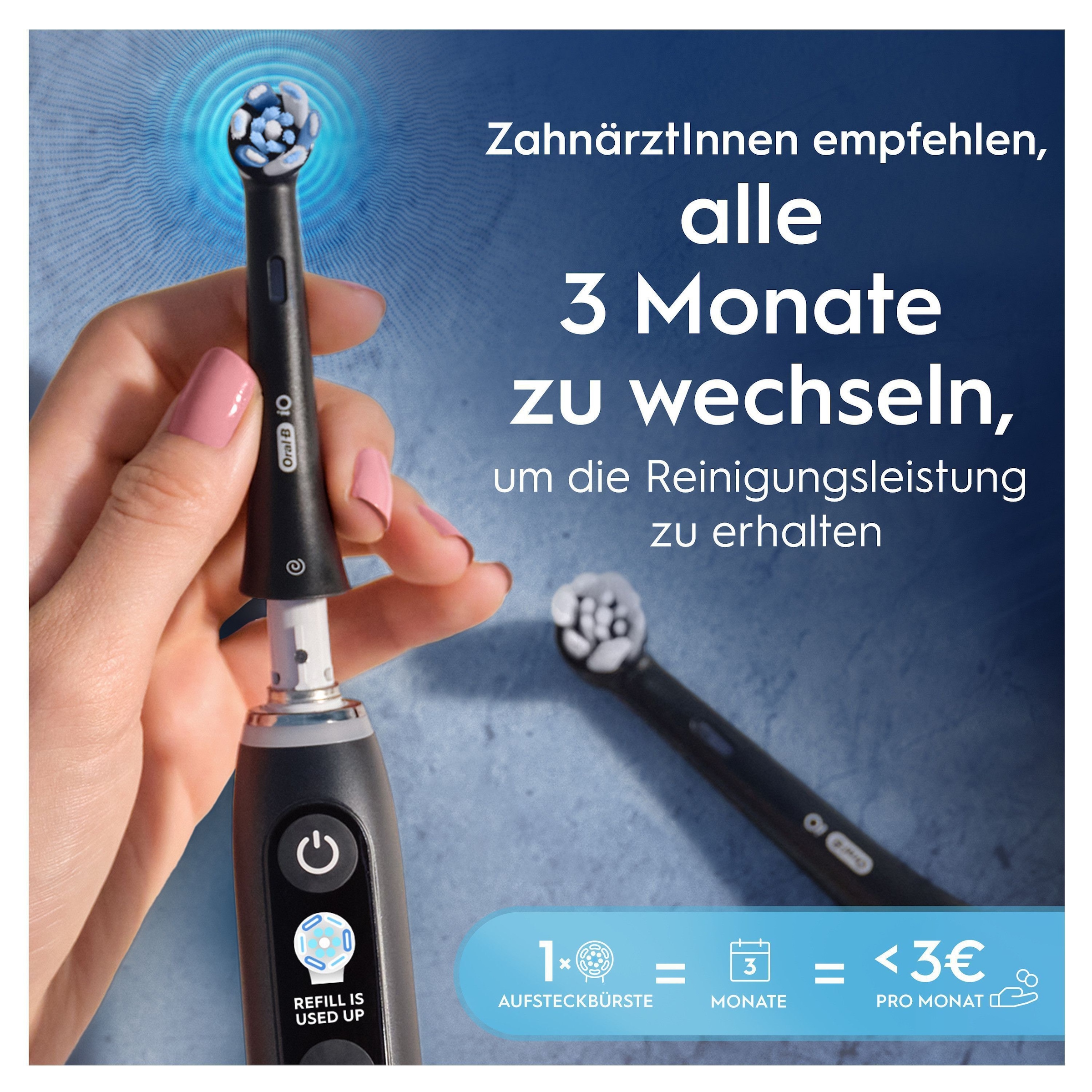Oral-B Aufsteckbürsten »Oral-B iO Strahlendes Weiss« fortschrittliche Plaque-Entfernung, Poliereinsätze zur Zahnaufhellung