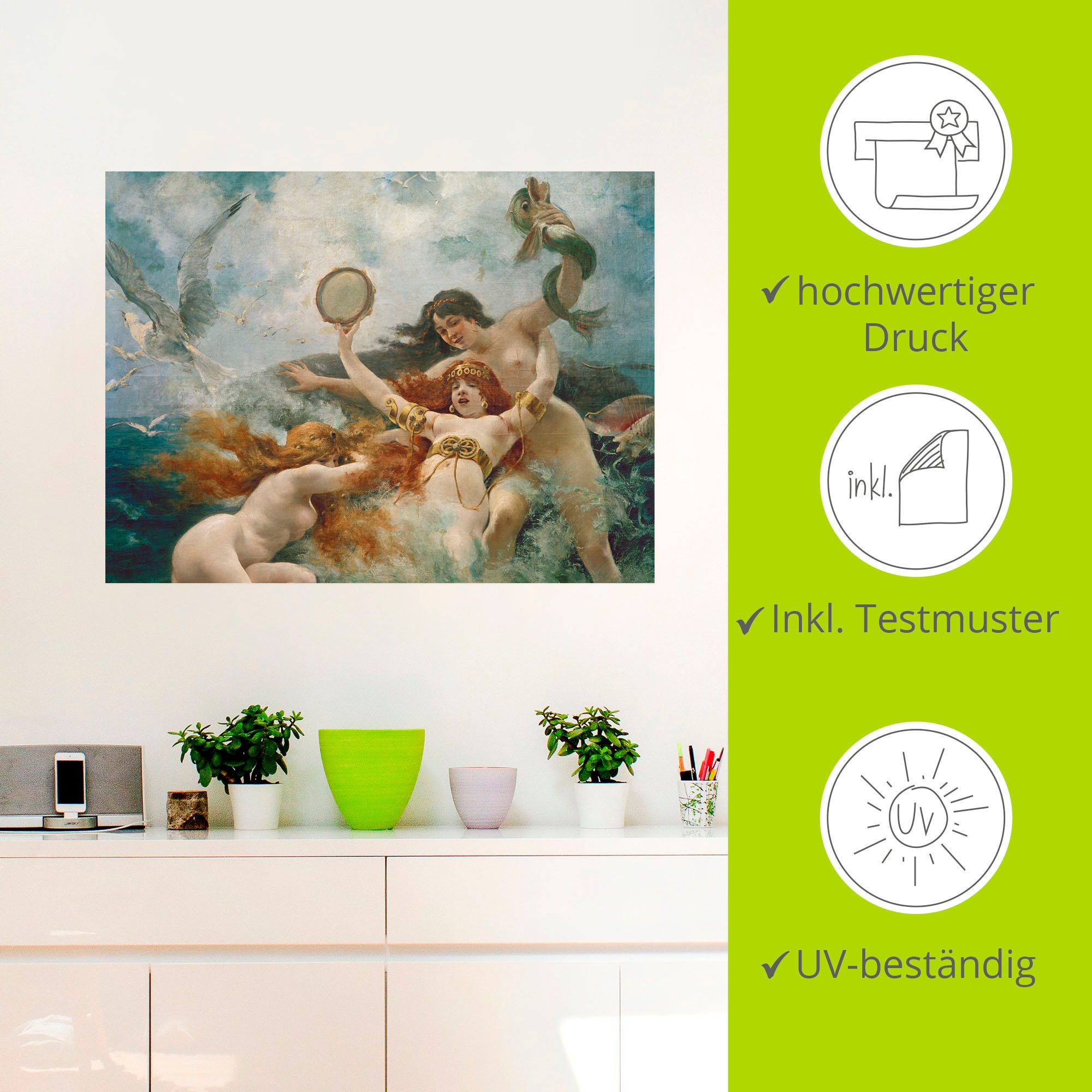 Artland Wandbild »Die Sirenen amüsieren sich«, Erotische Bilder, (1 St.), als Alubild, Leinwandbild, Wandaufkleber oder Poster in versch. Grössen