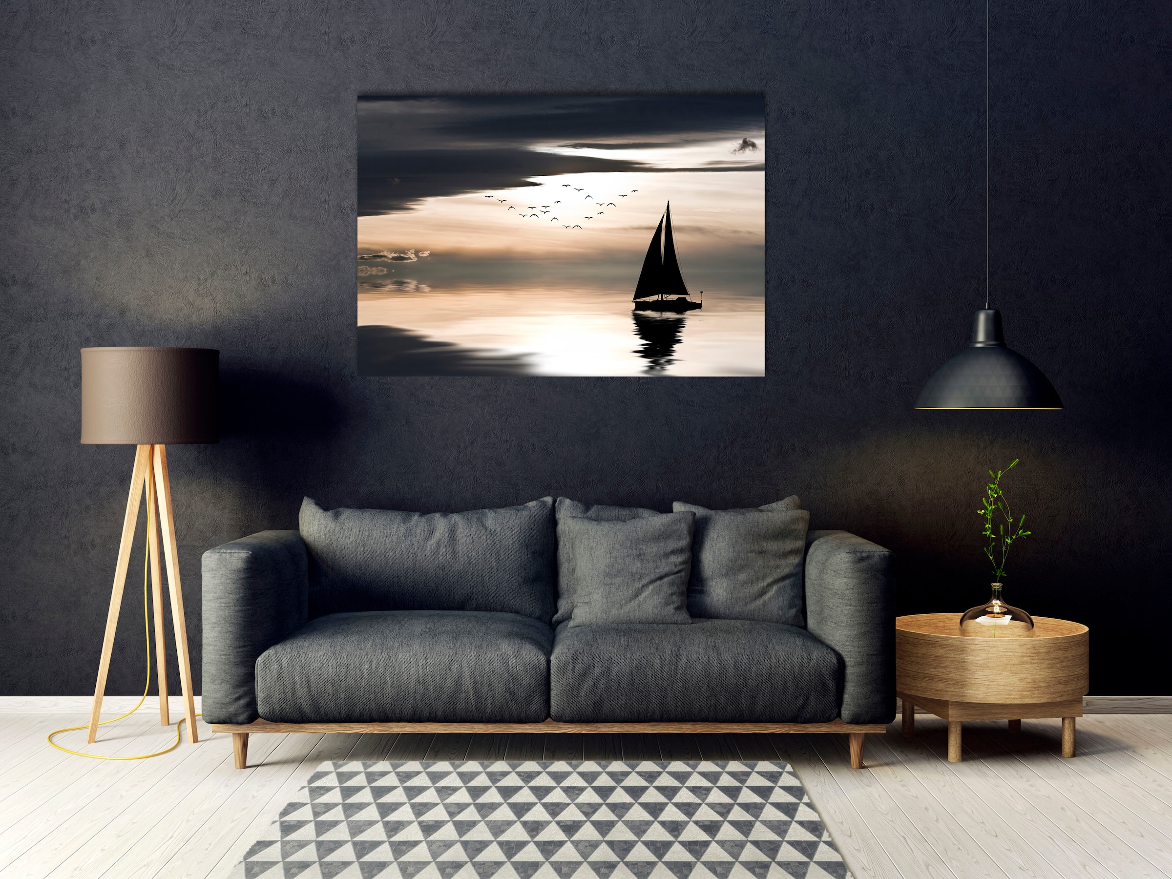 Image of queence Acrylglasbild "Etellix" Meer Meer Bilder Schiffe See Seebilder Seelandschaft Sonnenuntergang Spa Spa Bilder Strand 1 Stk. tlg. Fine Art-Print in Galeriequalität