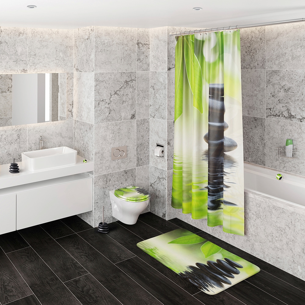 Sanilo Set d'accessoires de salle de bain »Harmony« bestehend aus WC-Sitz, Badteppich, Stöpsel, Seifenspender, WC-Bürste