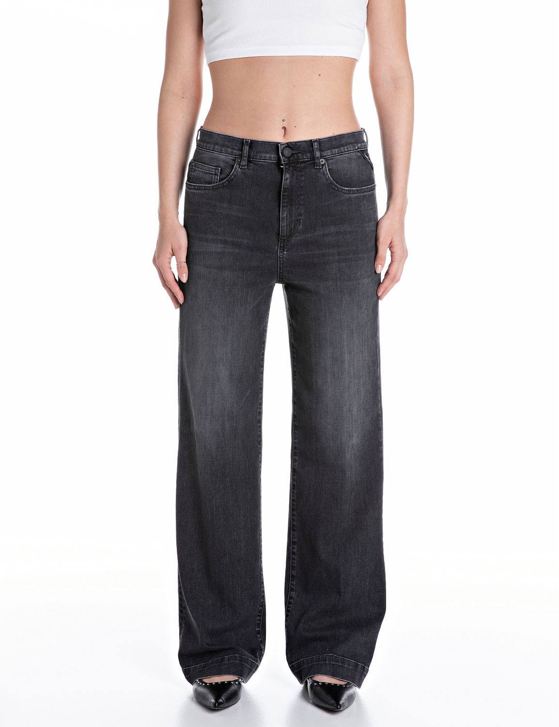 Image of Replay Straight-Jeans "MELJA" mit weitem Bein